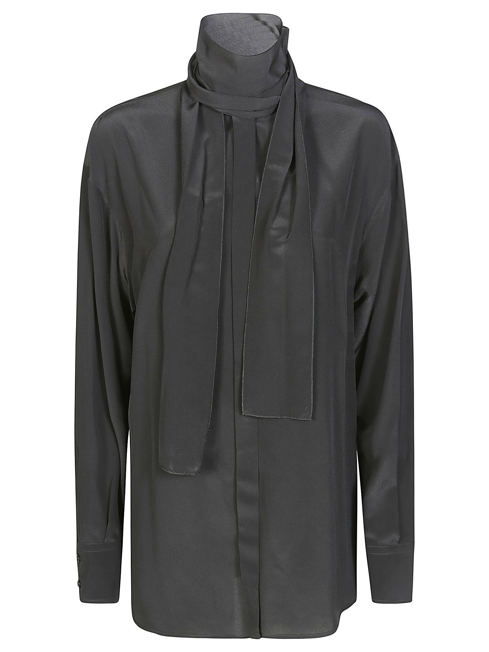 Shop Sportmax Vivetta Camicia Seta In Black