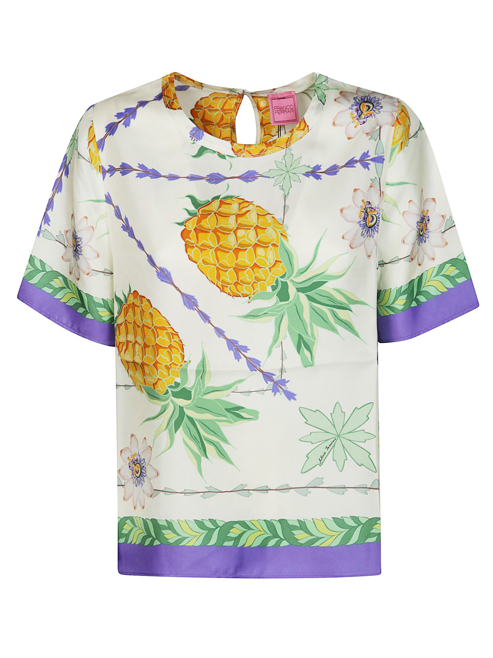 Shop Franco Ferrari Ts ml St Ananas In Bianco