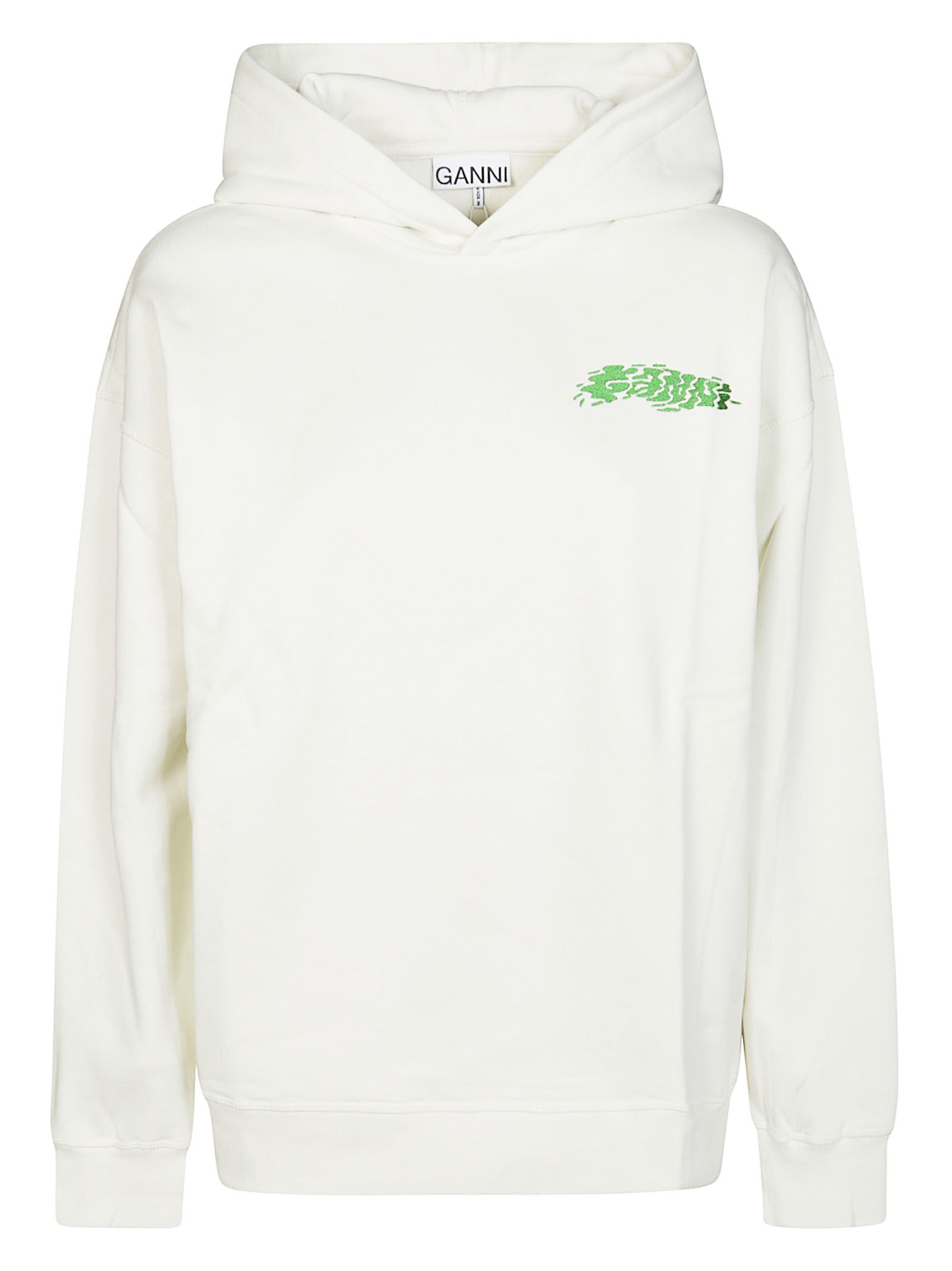 Shop Ganni Isoli  Over Hoodie In Bianco