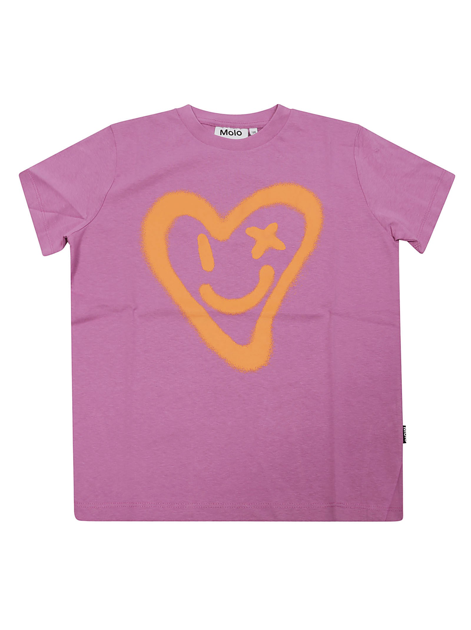 Shop Molo Junior T Shirt Smile In Fuxia