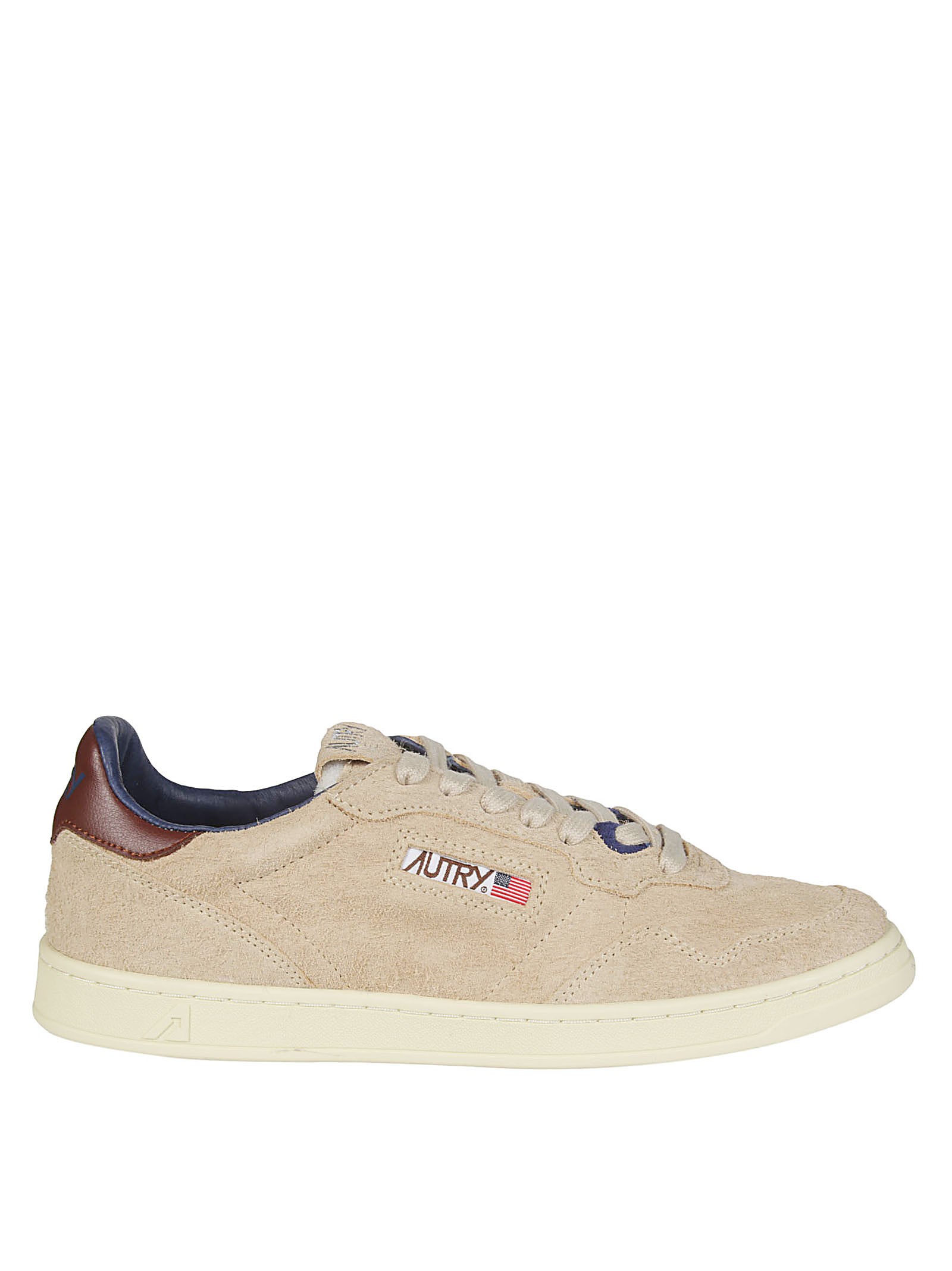 Shop Autry Flat Low In Beige