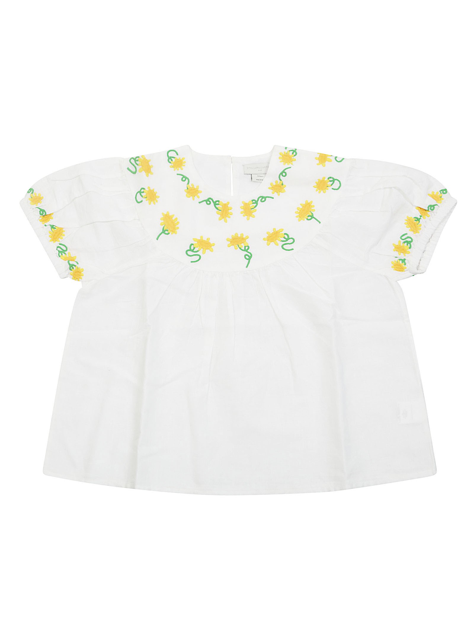 STELLA MC CARTNEY JUNIOR STELLA MC CARTNEY JUNIOR CAMICIA GIRASOLI RICAMATI