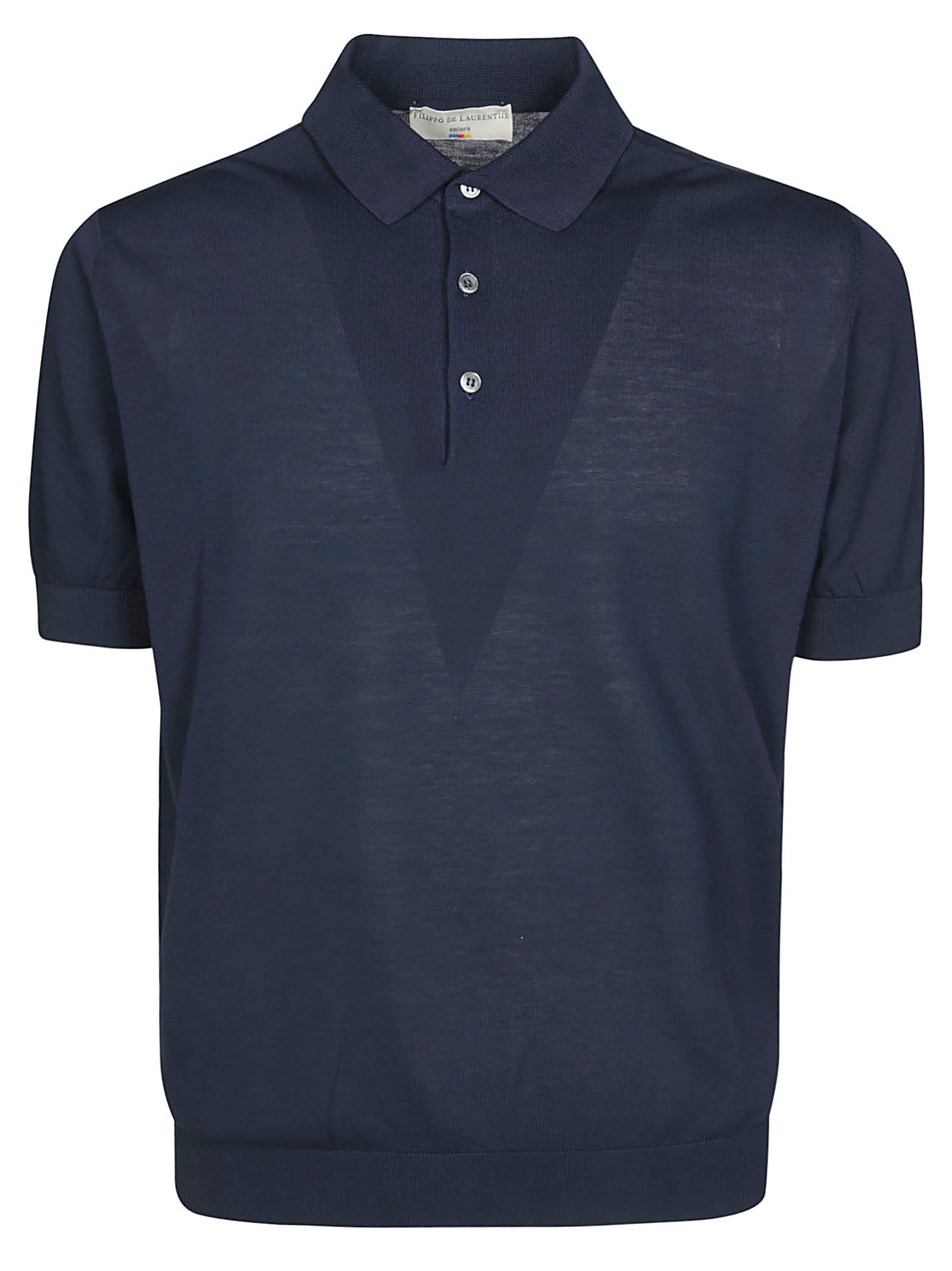 Shop Filippo De Laurentis Polo Crepe Calata Lavata In Blu