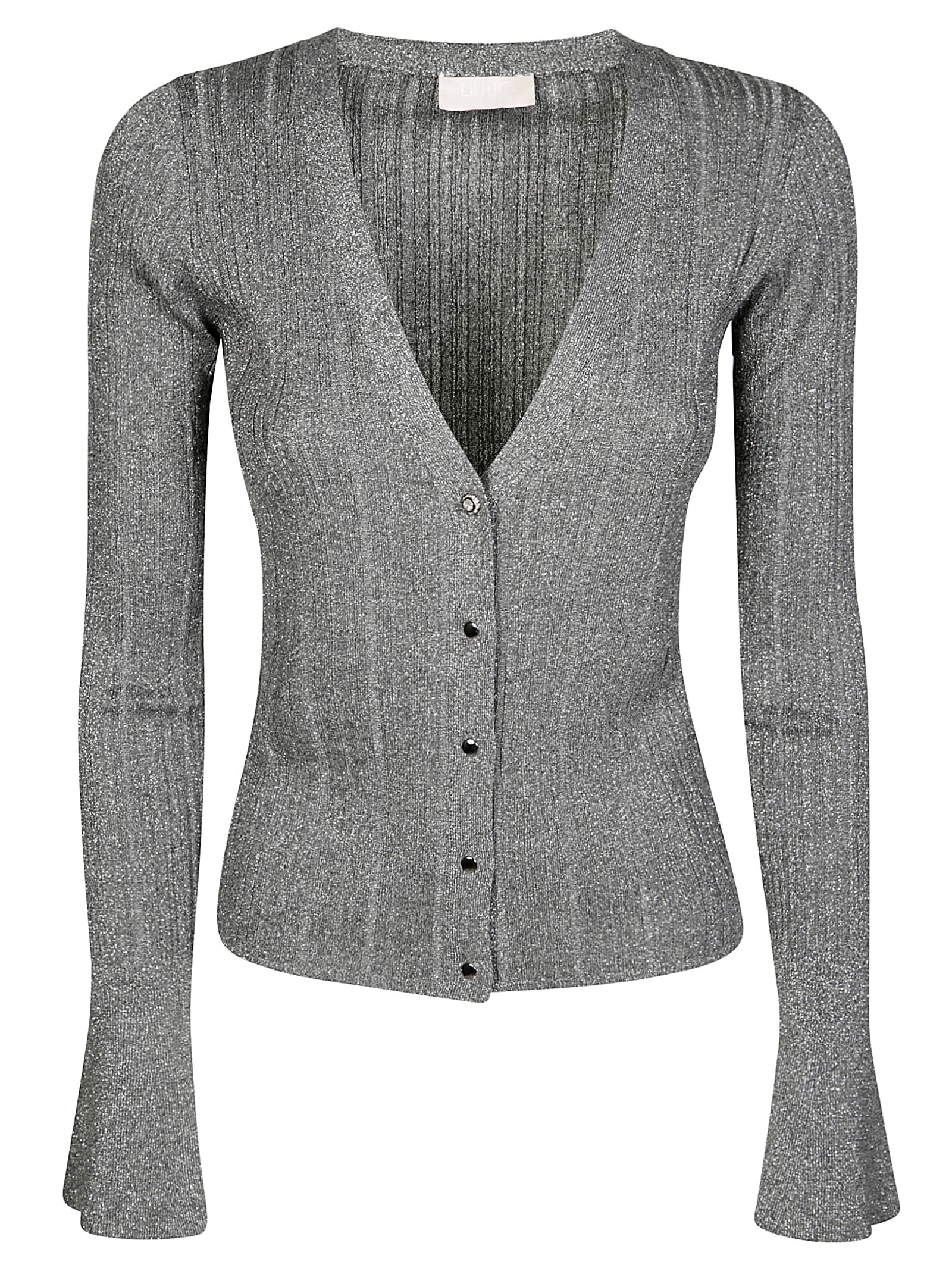 Shop Liujo Cardigan In Gray