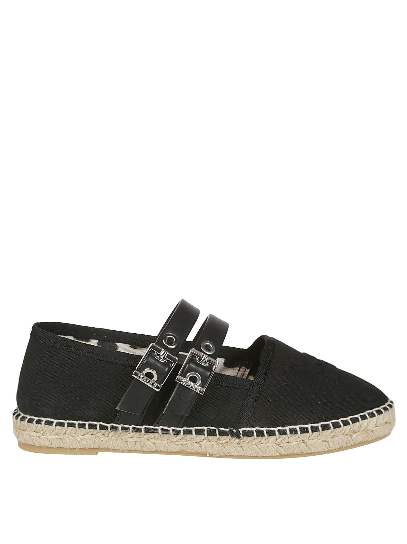 Shop Ganni Summer Espadrille In Black