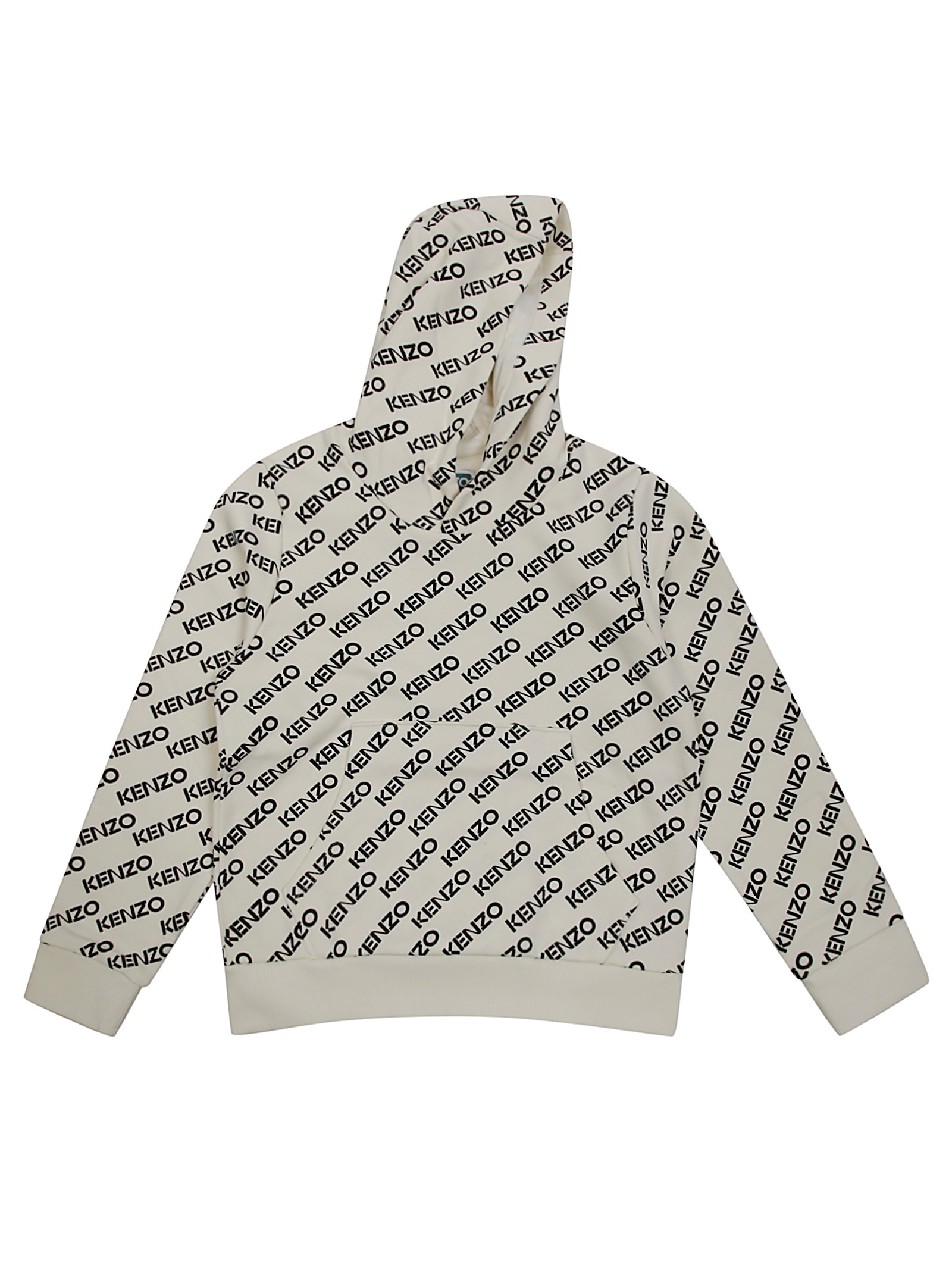 Shop Kenzo Felpa Hoodie In White