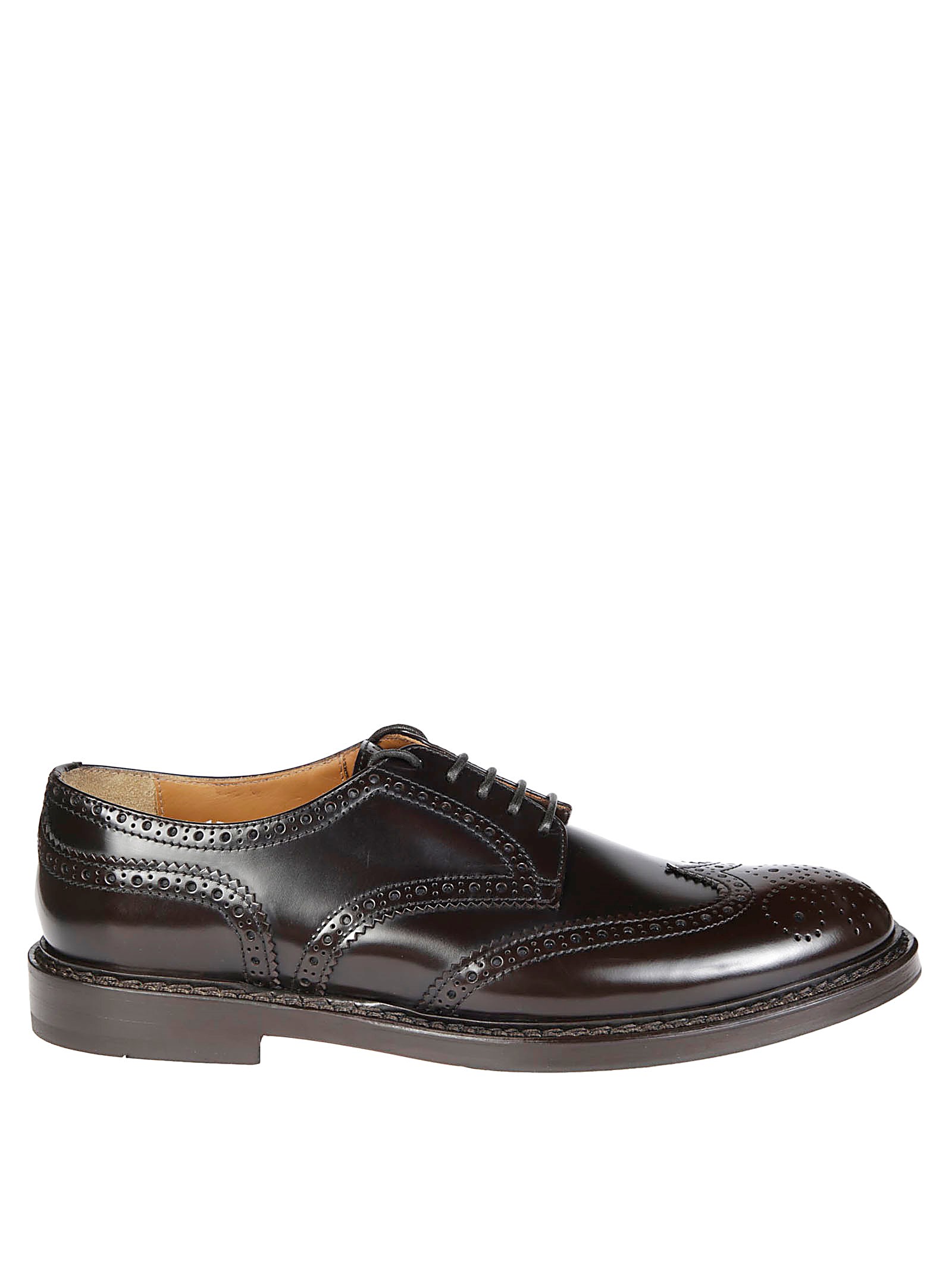 Shop Doucal's Derby Coda Di Rondine In Brown