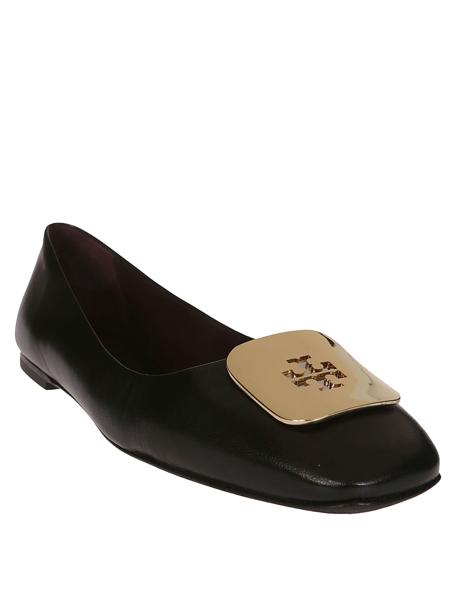 Shop Tory Burch Georgia Ballerina Pelle In Black