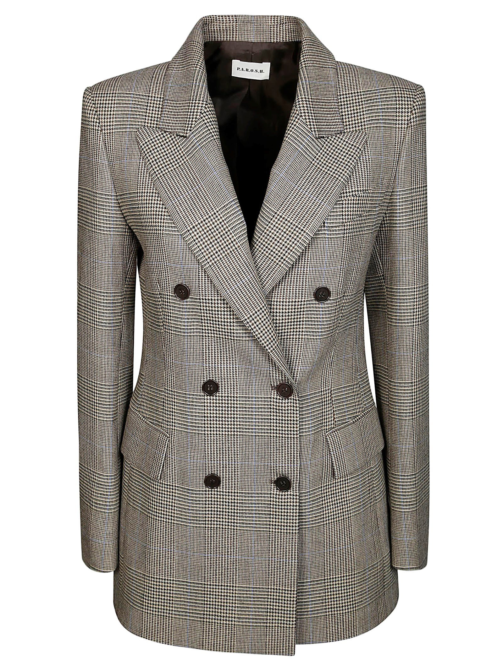P.a.r.o.s.h Double-breasted Jacket In Beige