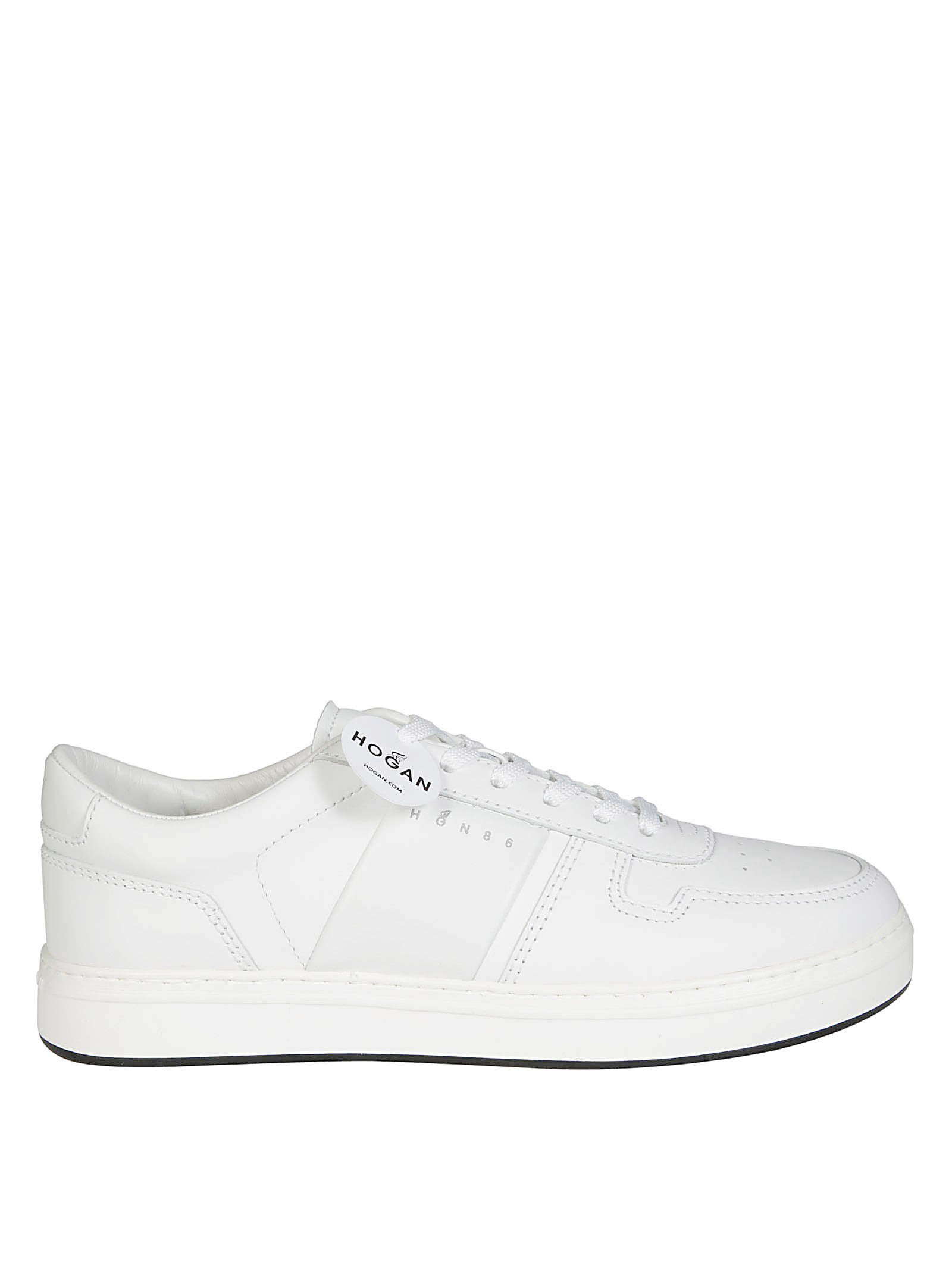 Hogan H668 Allacciato Fascia Logo Sneakers In White
