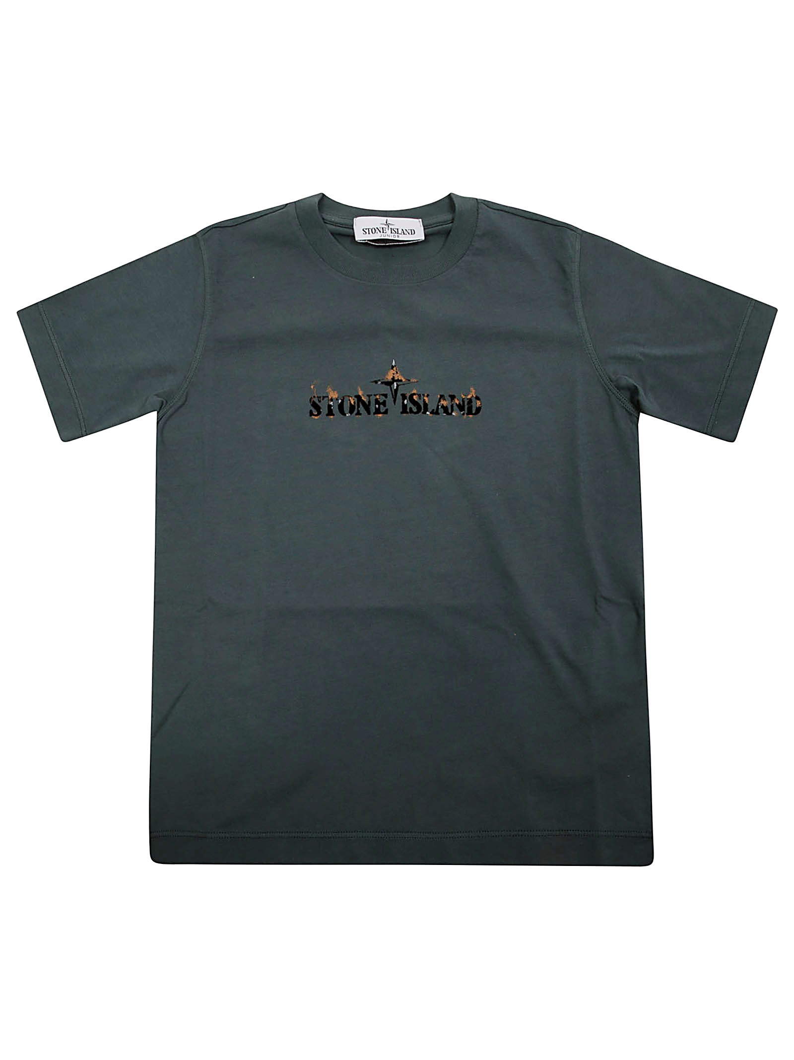 Stone Island T Shirt Mm Logo In Green