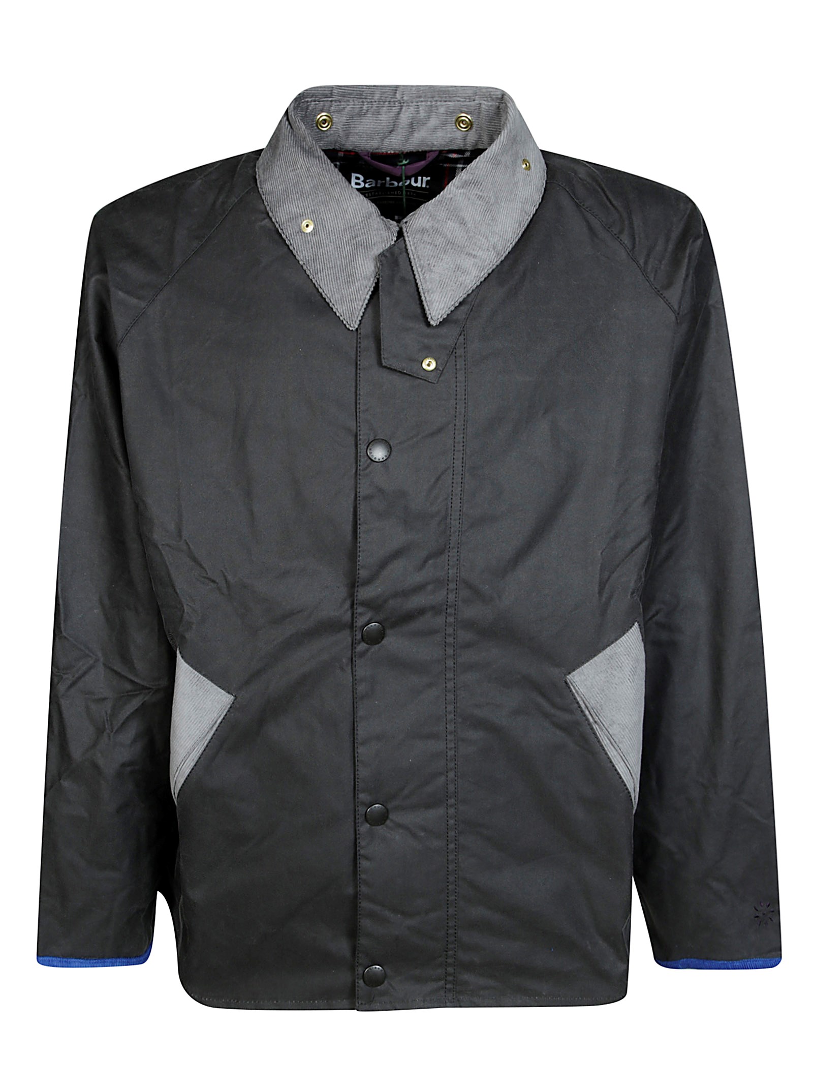 Shop Barbour X Flower Mountain Giacca Wax Nylon In Gray