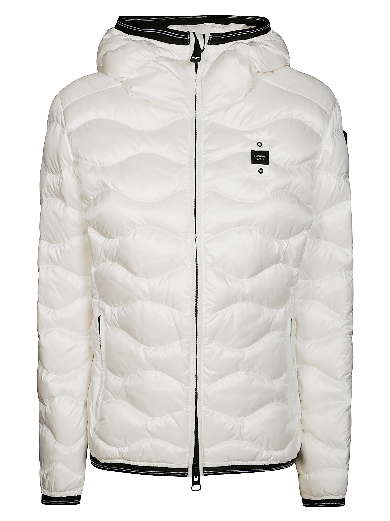 Shop Blauer Camelia Piumino Cappuccio In White