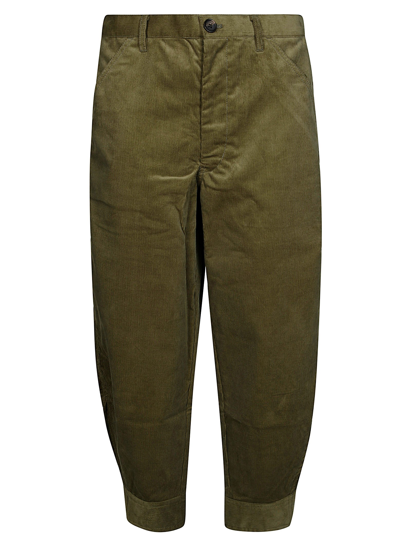 Shop Comme Des Garçons Comme Des Garcons Pantalone Corduroy In Kaki