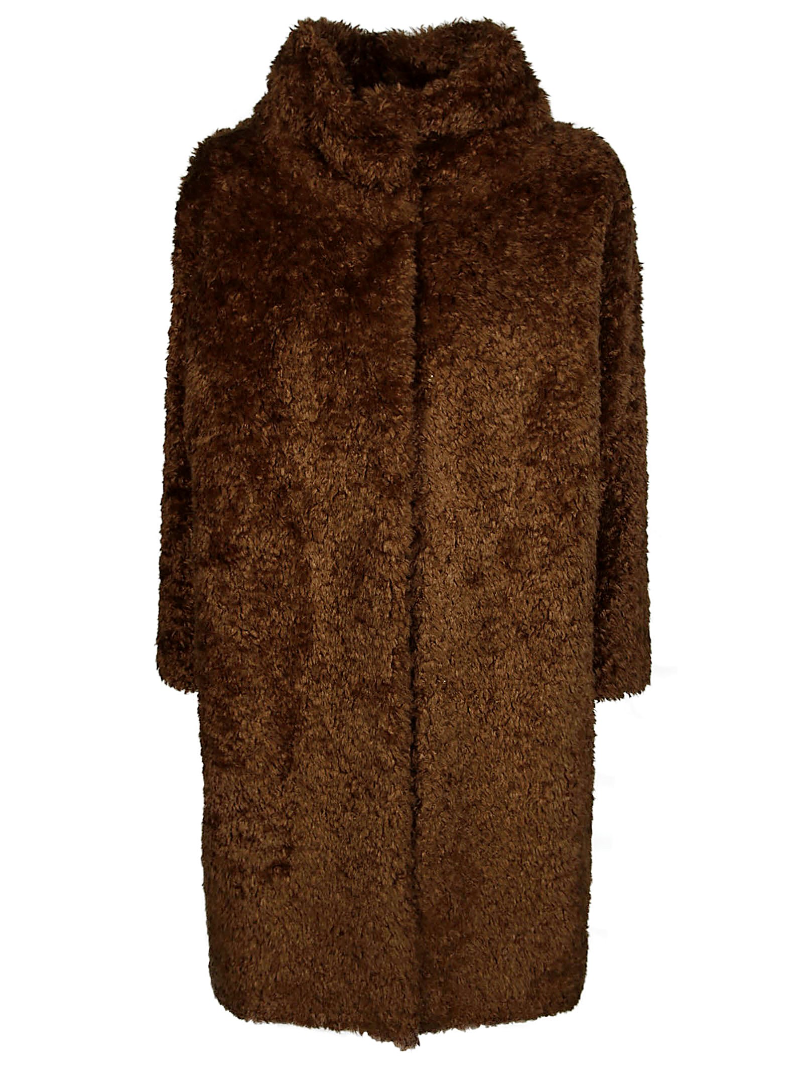 Shop Herno Cappotto Ricciolino In Brown