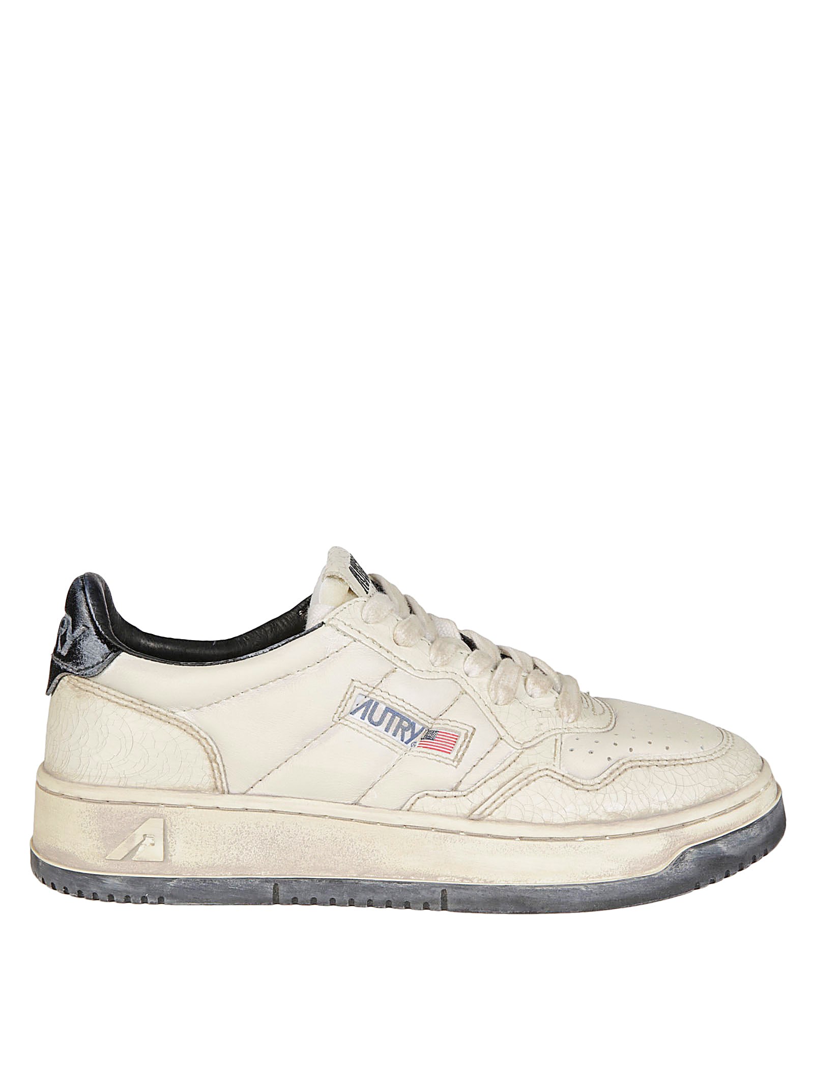 Shop Autry Sup Vint Low Leat Padded In Black