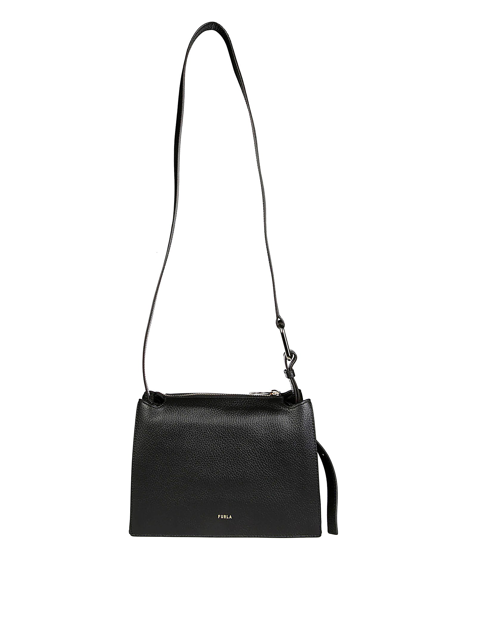 Shop Furla Nuvola S Crossbody In Black