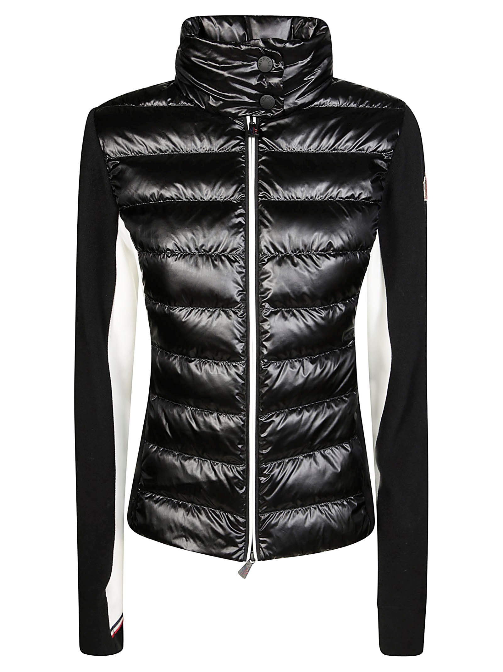 Moncler Zip Up Cardigan In Black