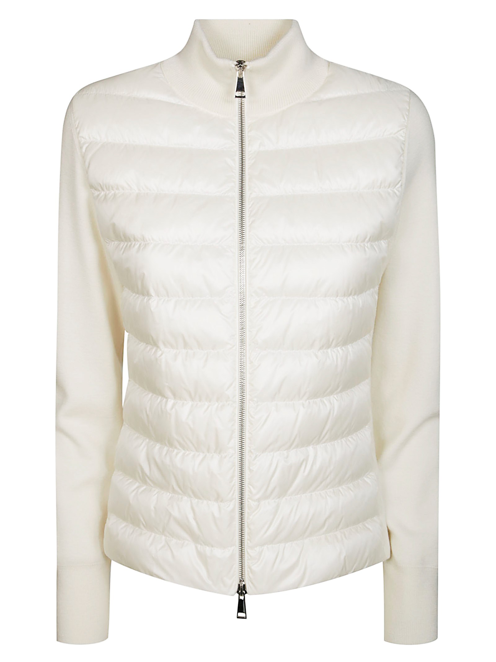 Shop Moncler Cardigan In White