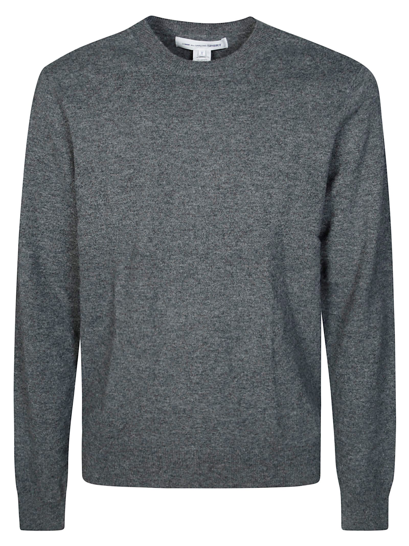 Shop Comme Des Garçons Comme Des Garcons Maglia Girocollo Lambswool In Gray