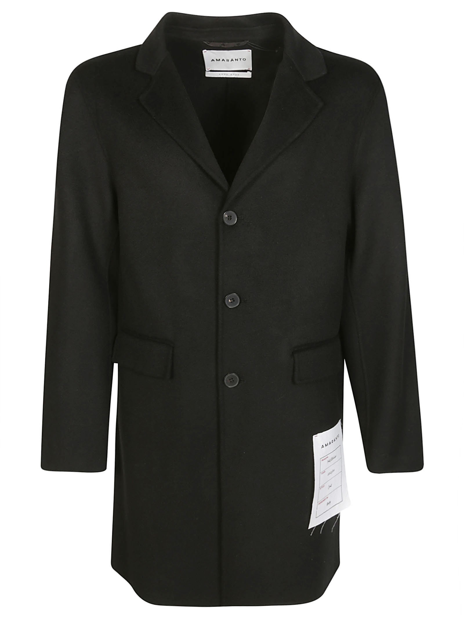 Shop Amaranto Cappotto In Black