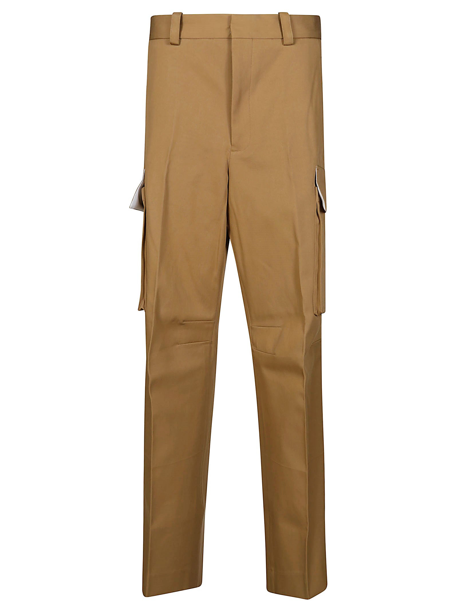 Shop Victoria Beckham Pantalone Cargo Fluido In Brown