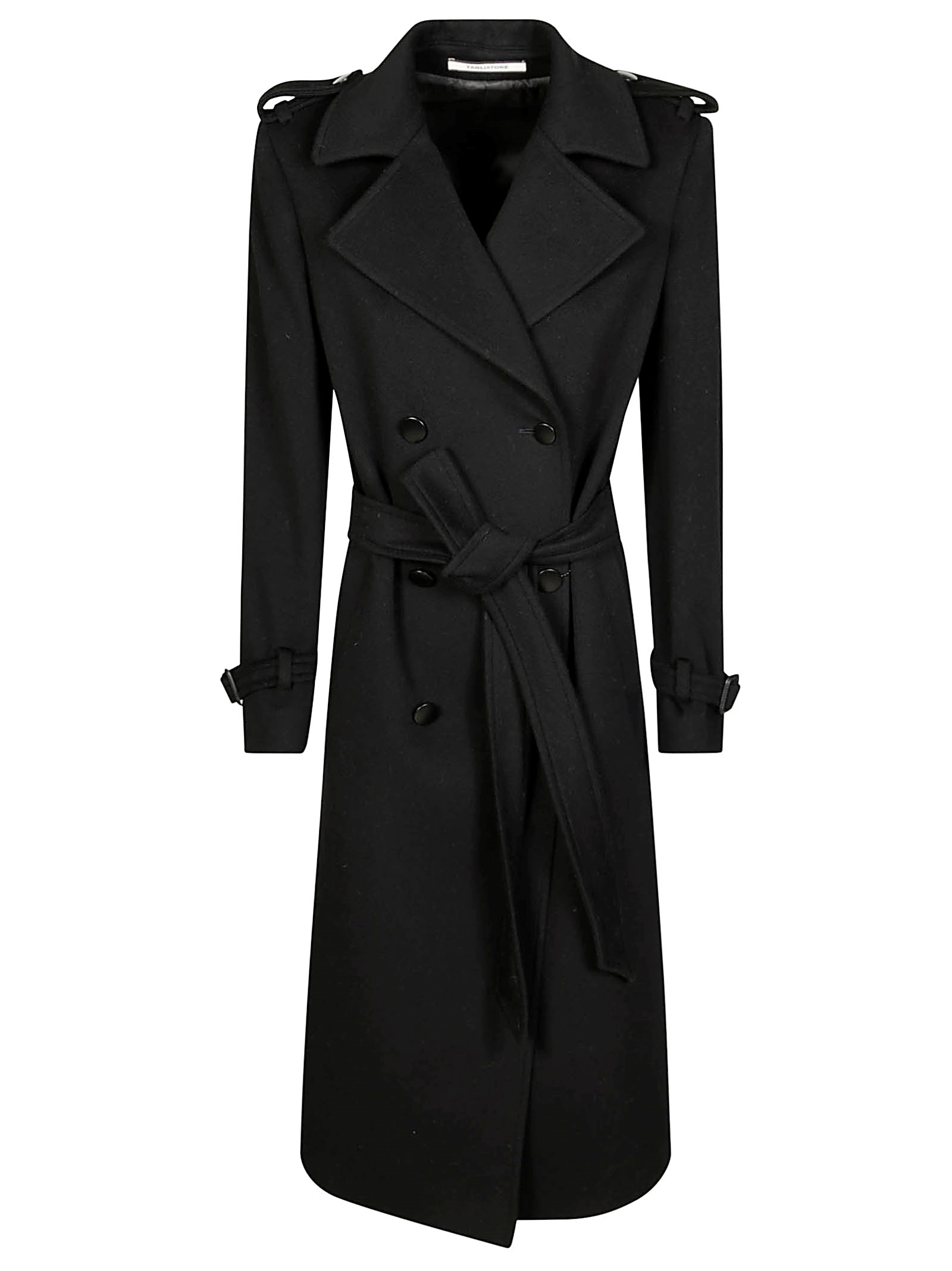 Shop Tagliatore Cappotto Cachemire In Black