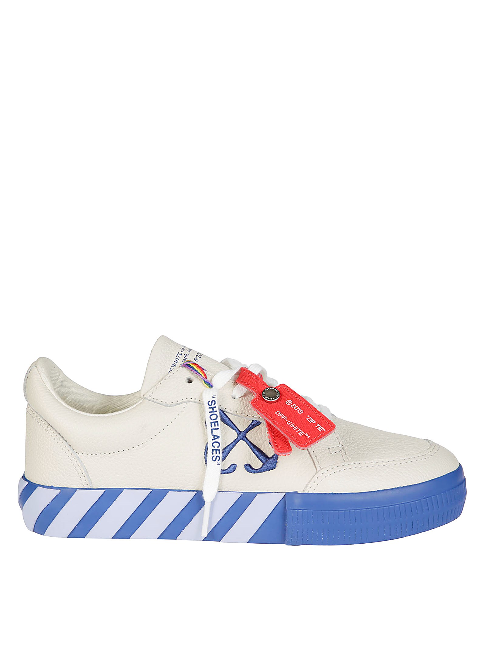 Shop Off-white Offwhite Sneachers Bande Azzurre In White