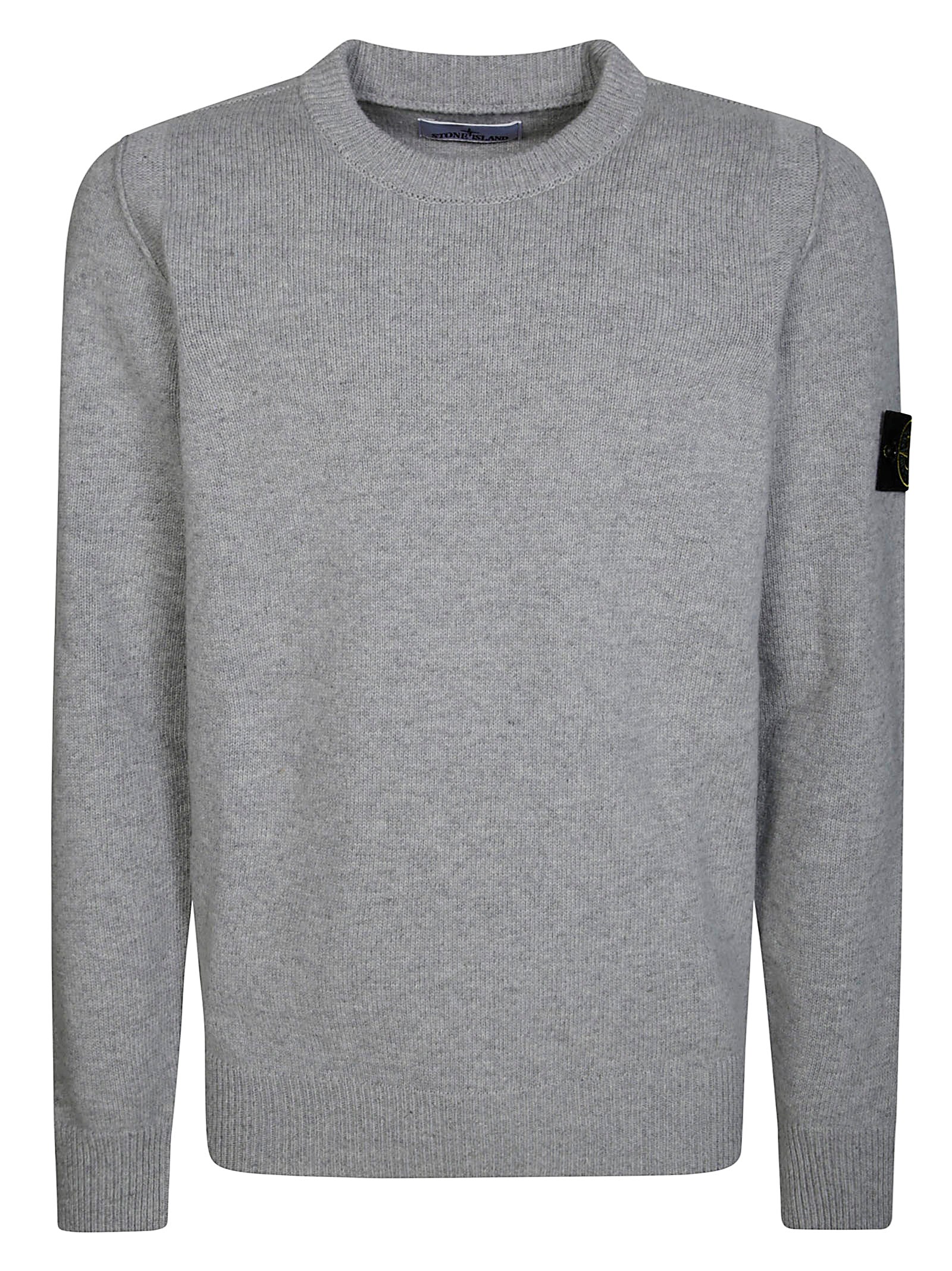 Shop Stone Island Girocollo Lambswool In Gray