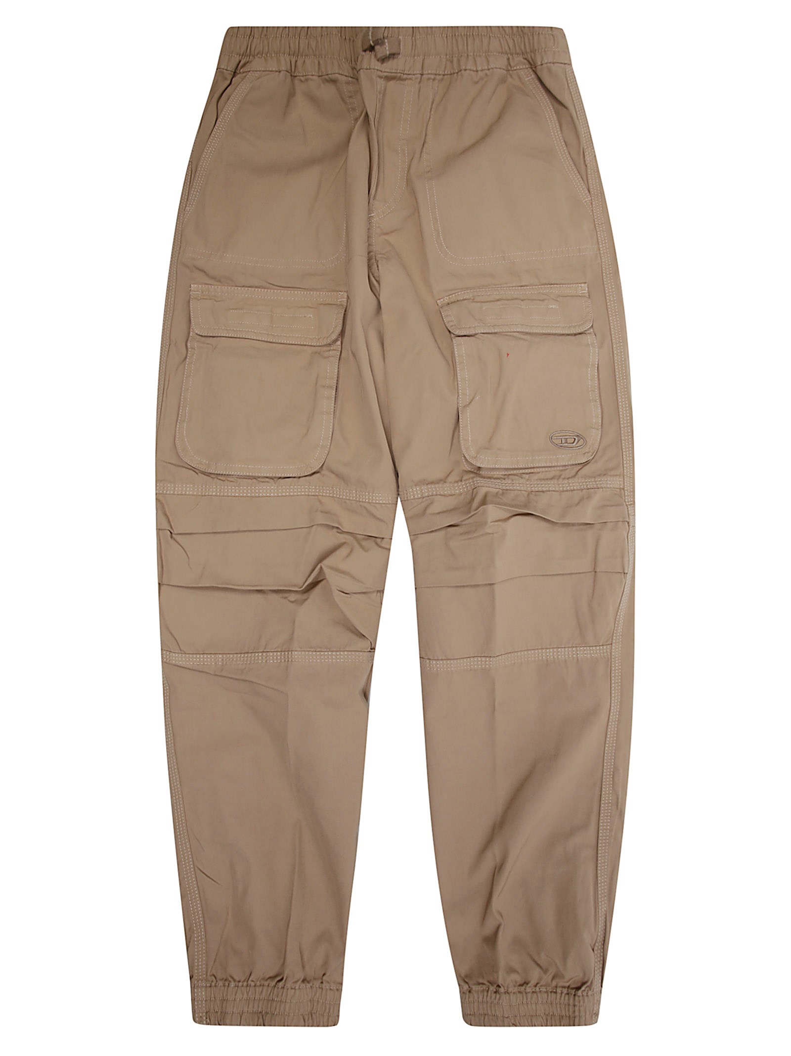 Shop Diesel Pantalone Biker In Beige