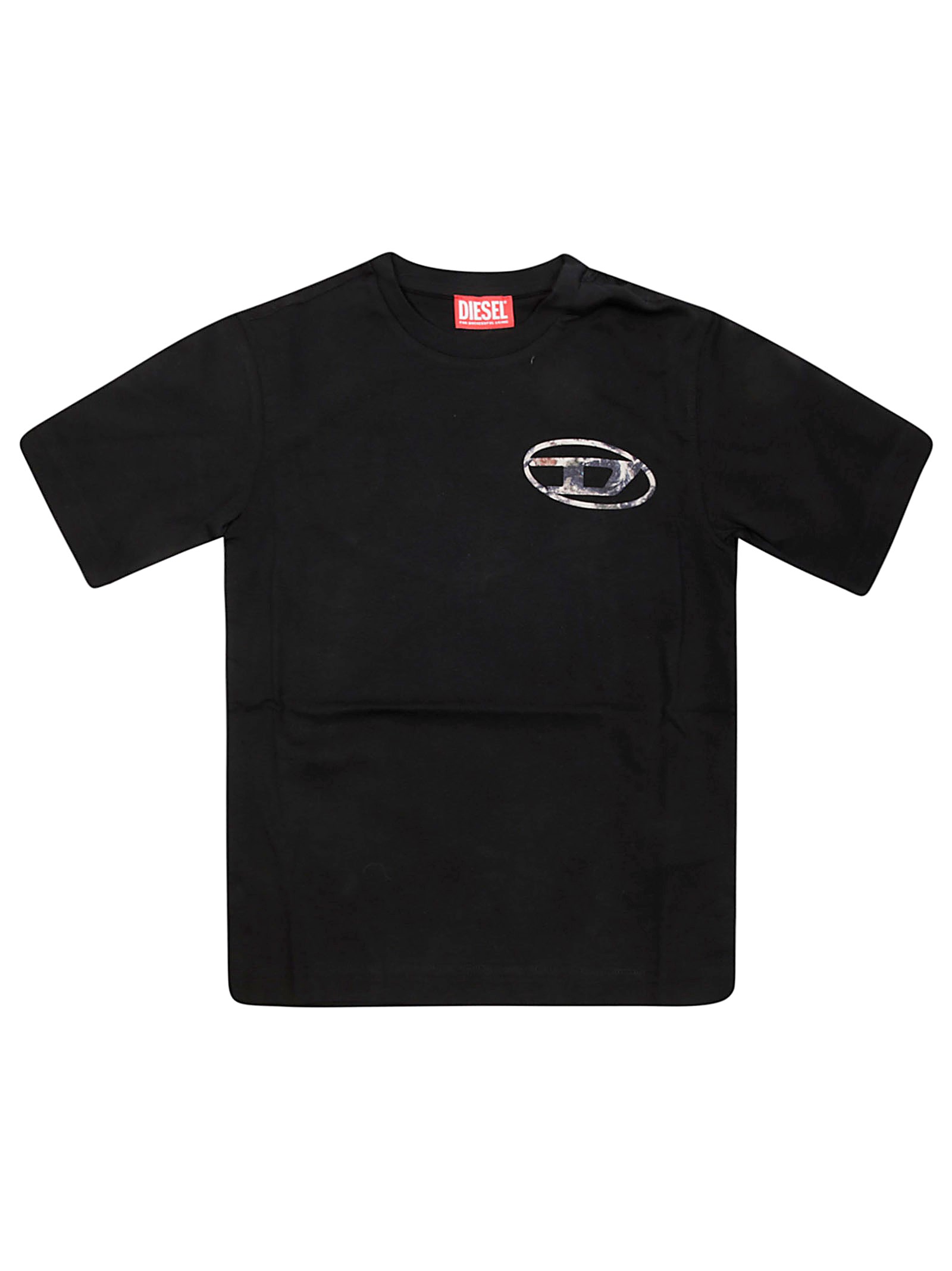 Shop Diesel Twashl T Shirt Logo In Black