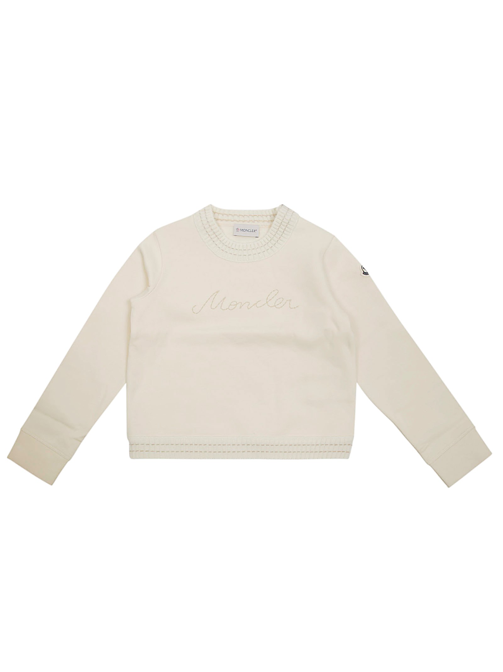 Shop Moncler Sweatshirt In White