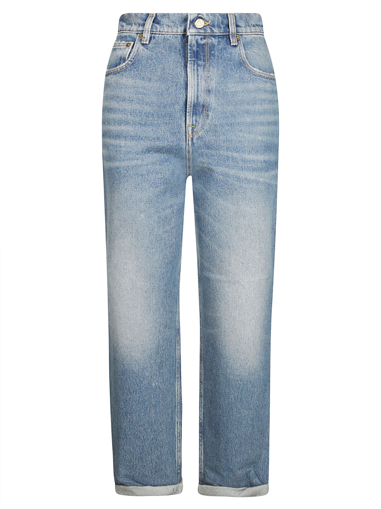 Shop Golden Goose Kim Denim Stone Washed In Blue