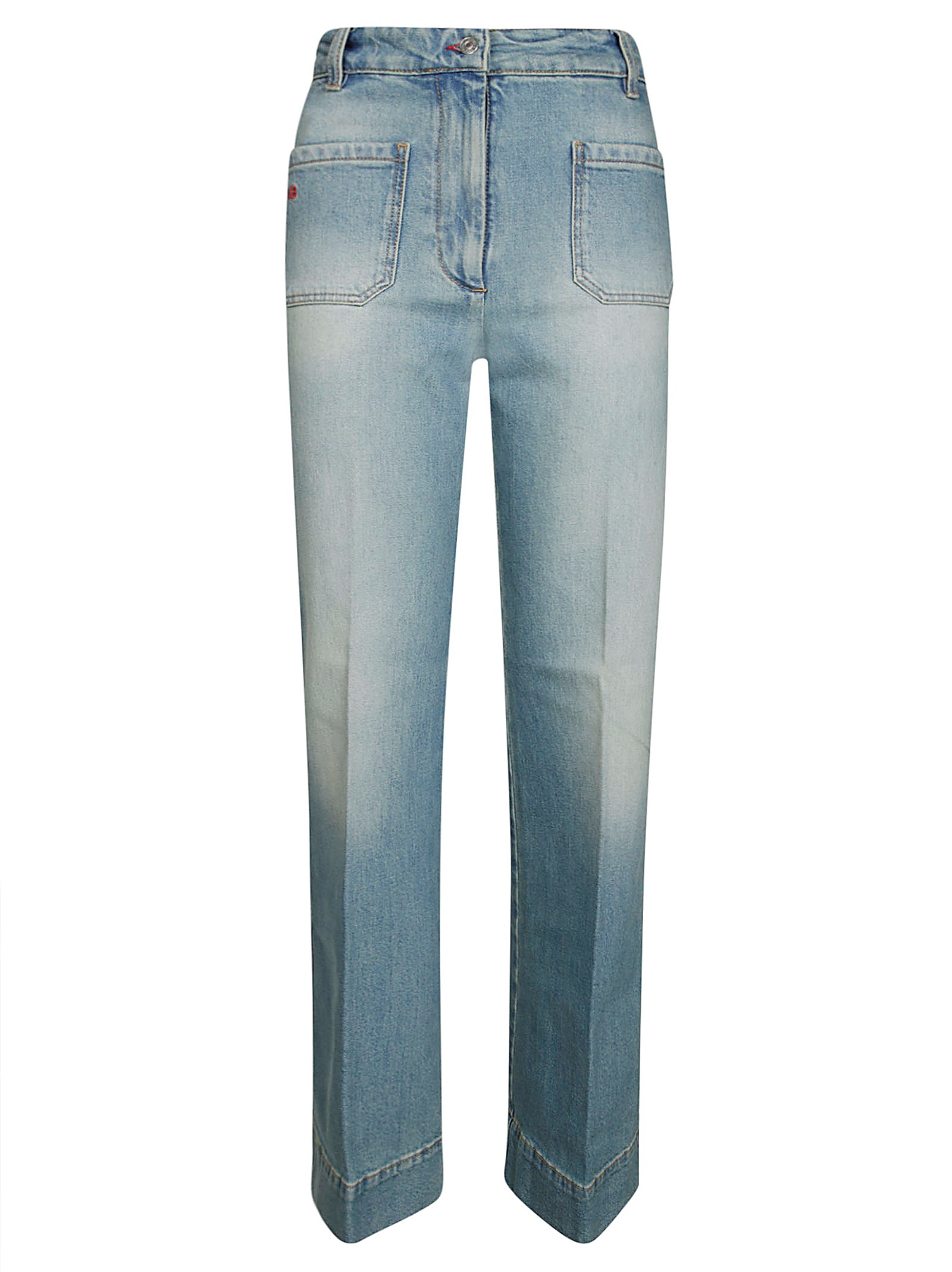 Shop Victoria Beckham Alina Jeans In Blue