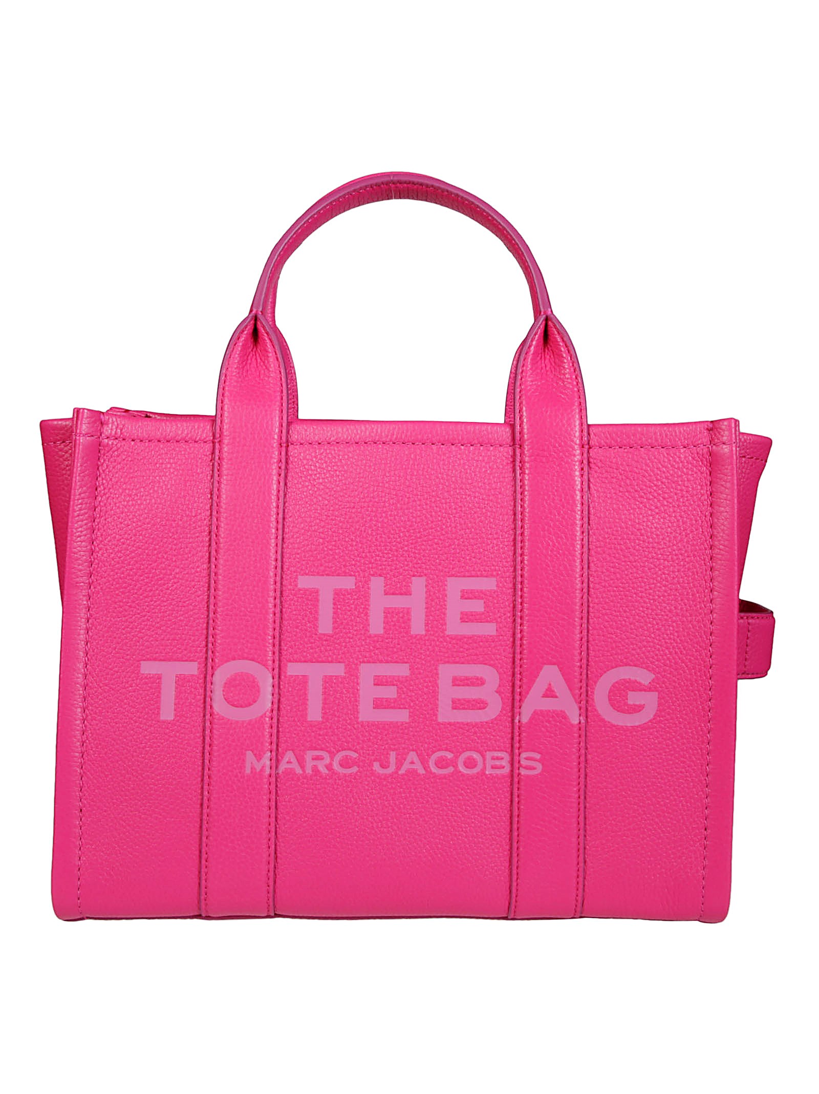 Shop Marc Jacobs Shopper In Pelle In Fuchsia