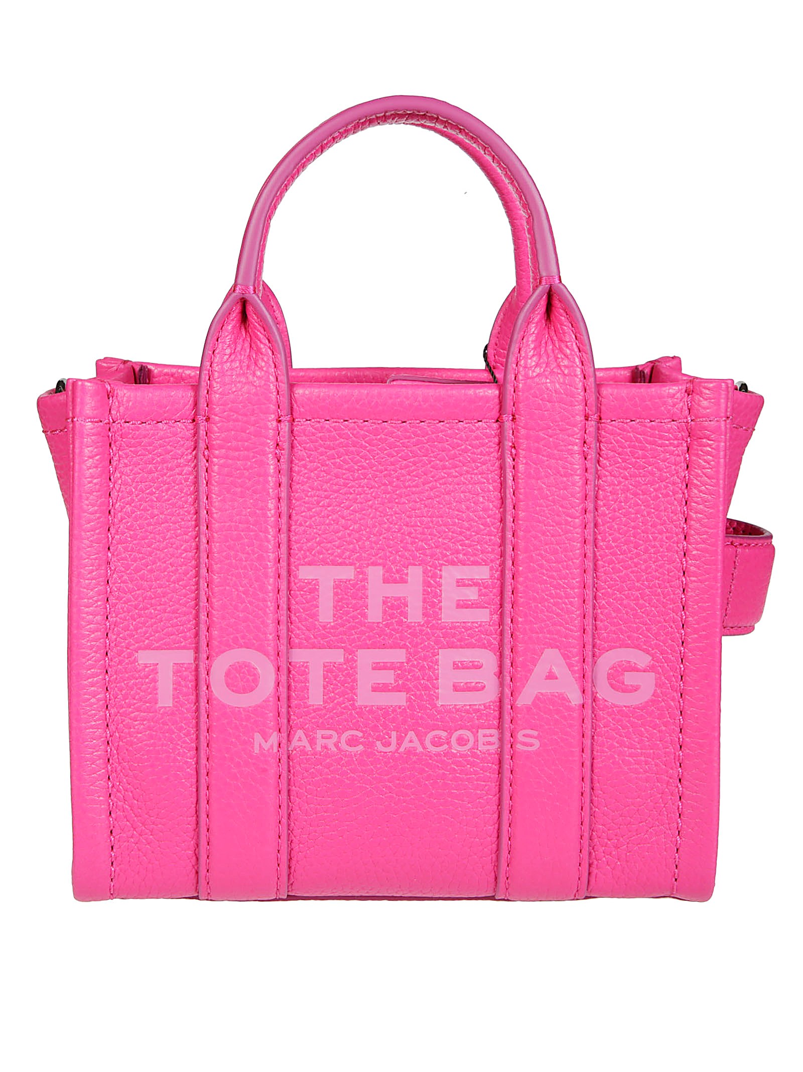 Shop Marc Jacobs Shopper In Pelle In Fuchsia