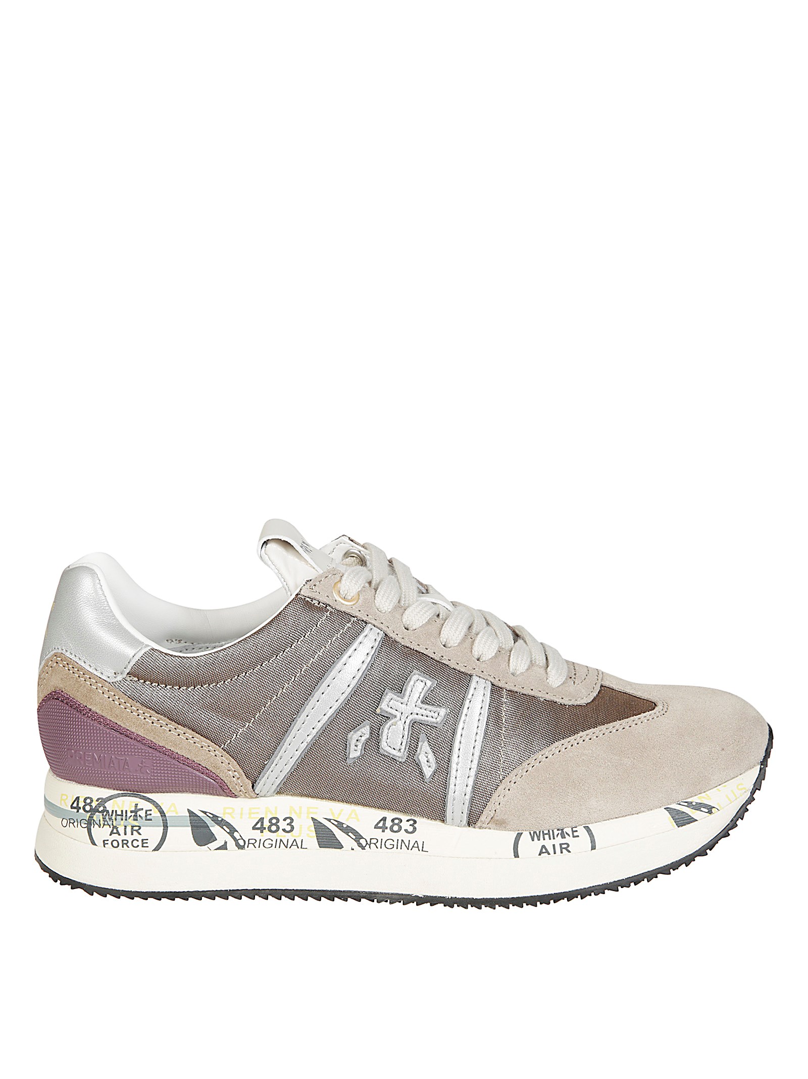 Shop Premiata Sneaker Conny In Beige