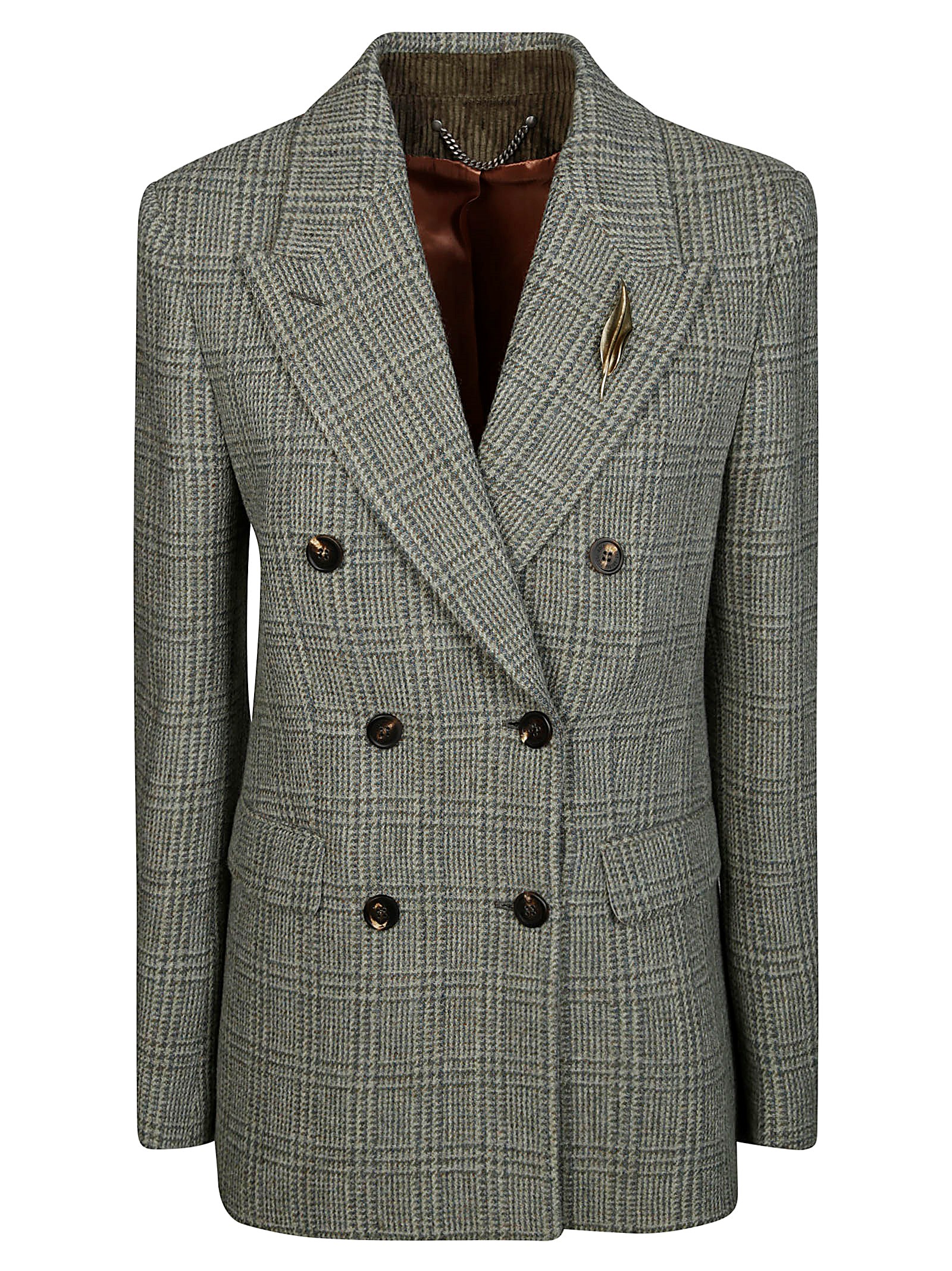 Shop Golden Goose Blazer Doppio Petto Shetland In Gray