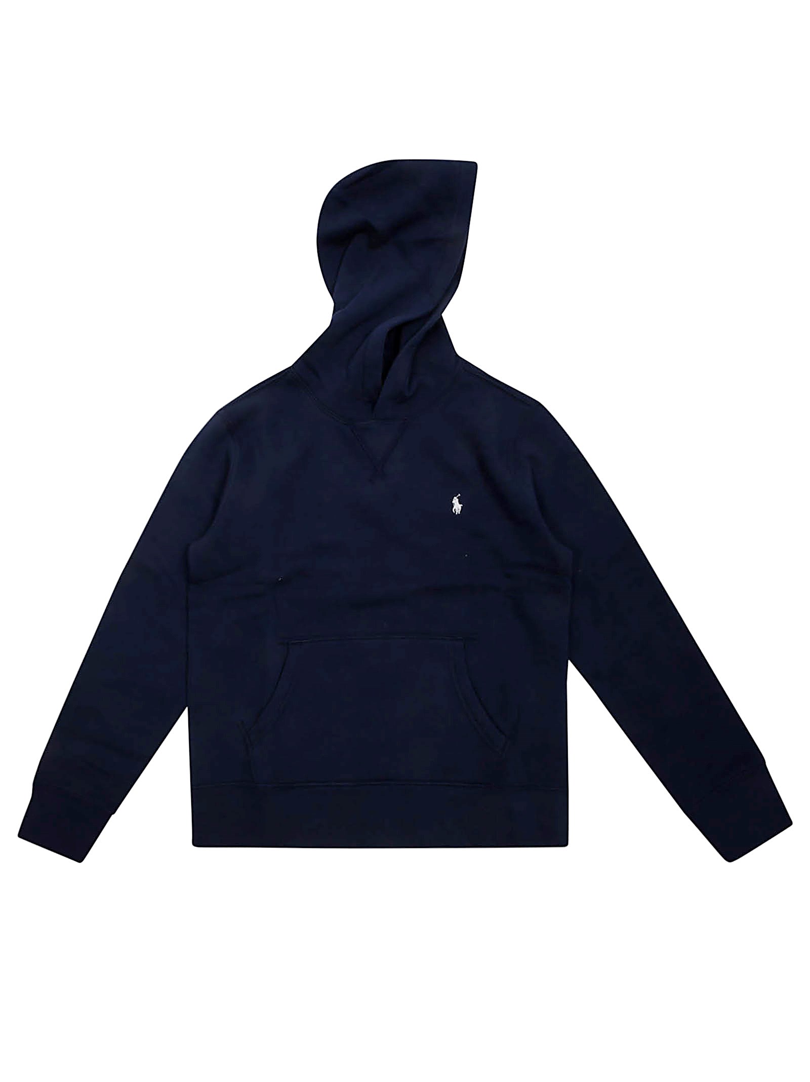 Shop Ralph Laurent Girl Felpa Hoodie Base In Blue