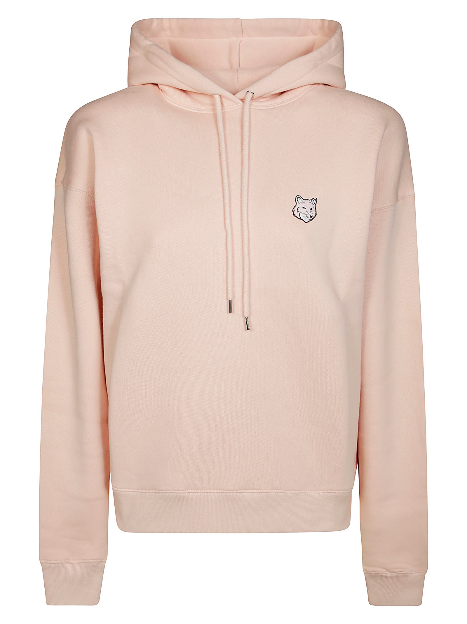 Shop Maison Kitsuné Maison Kitsune Hoodie Fox Head Patch In Pink