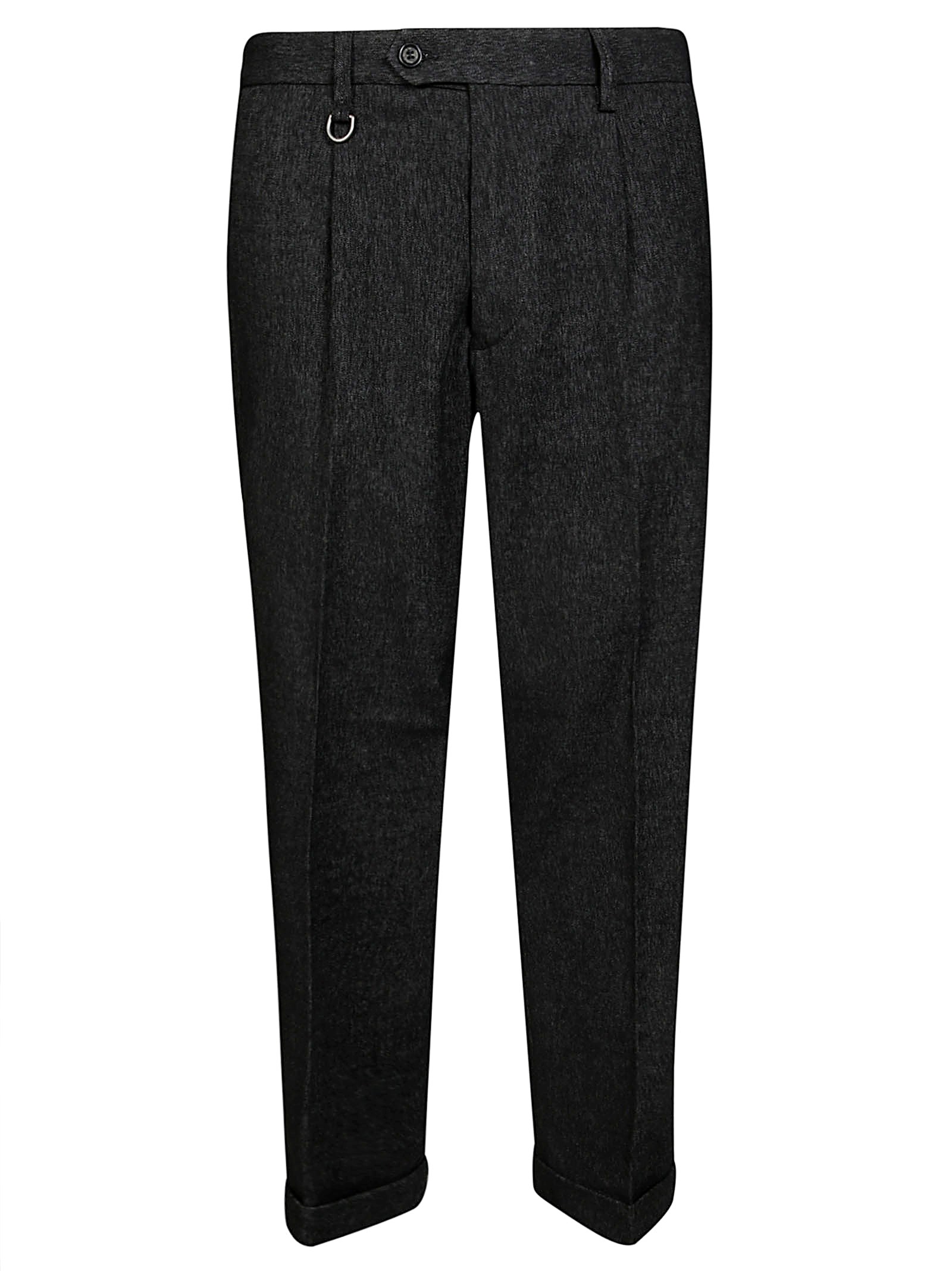 Shop Paolo Pecora Pantalone 1pence Effetto Denim In Black