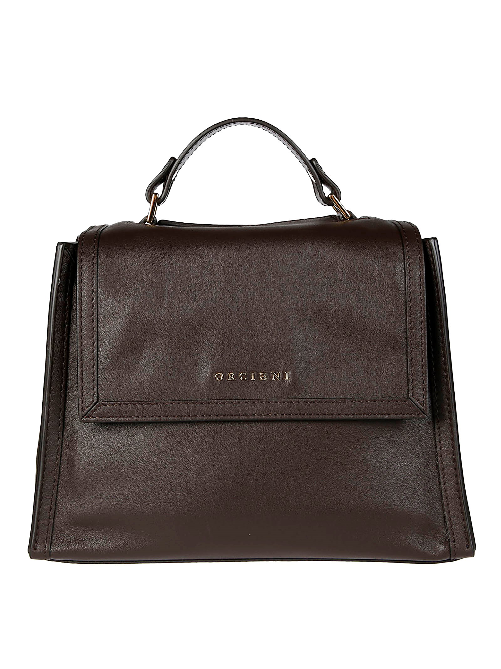 Orciani Nappa Sveva Shoulder Bag In Brown