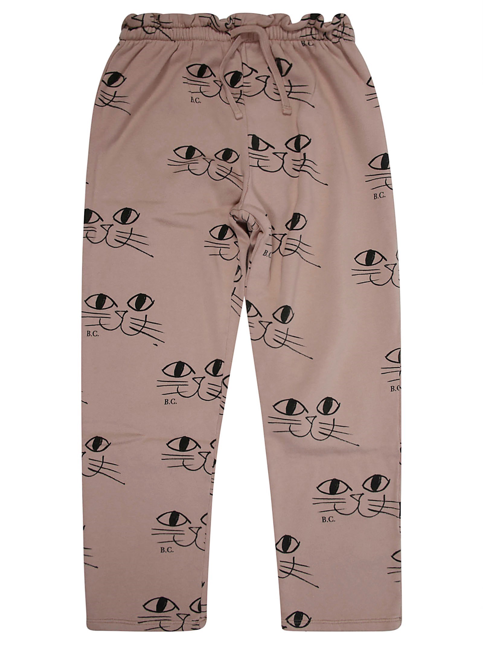 Shop Bobo Choses Panta Jogging Stampa Gatti In Rosa