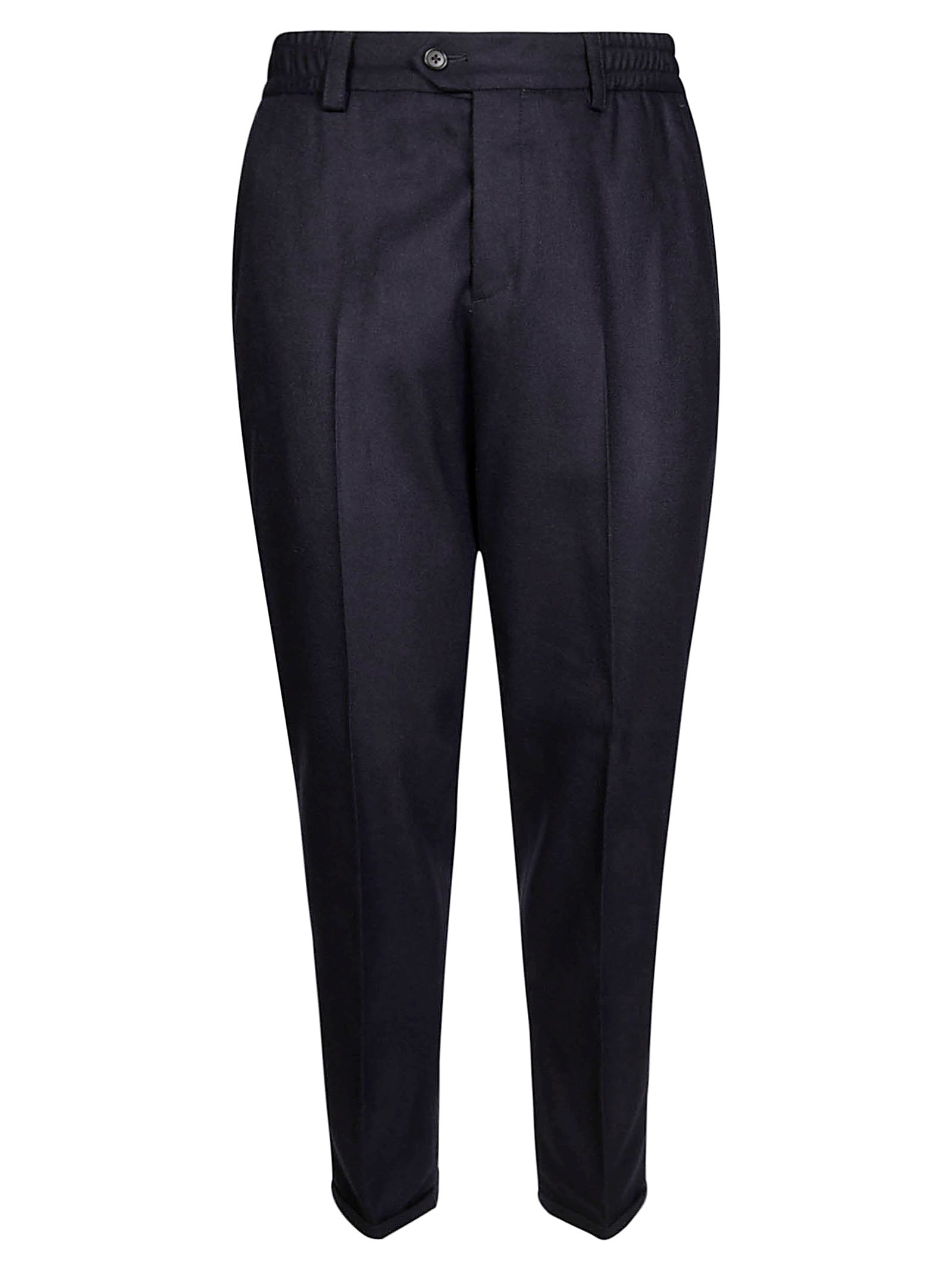 Shop Pt01 Pantalone Rebel Wool Caschemier Brushed Flannel In Blue