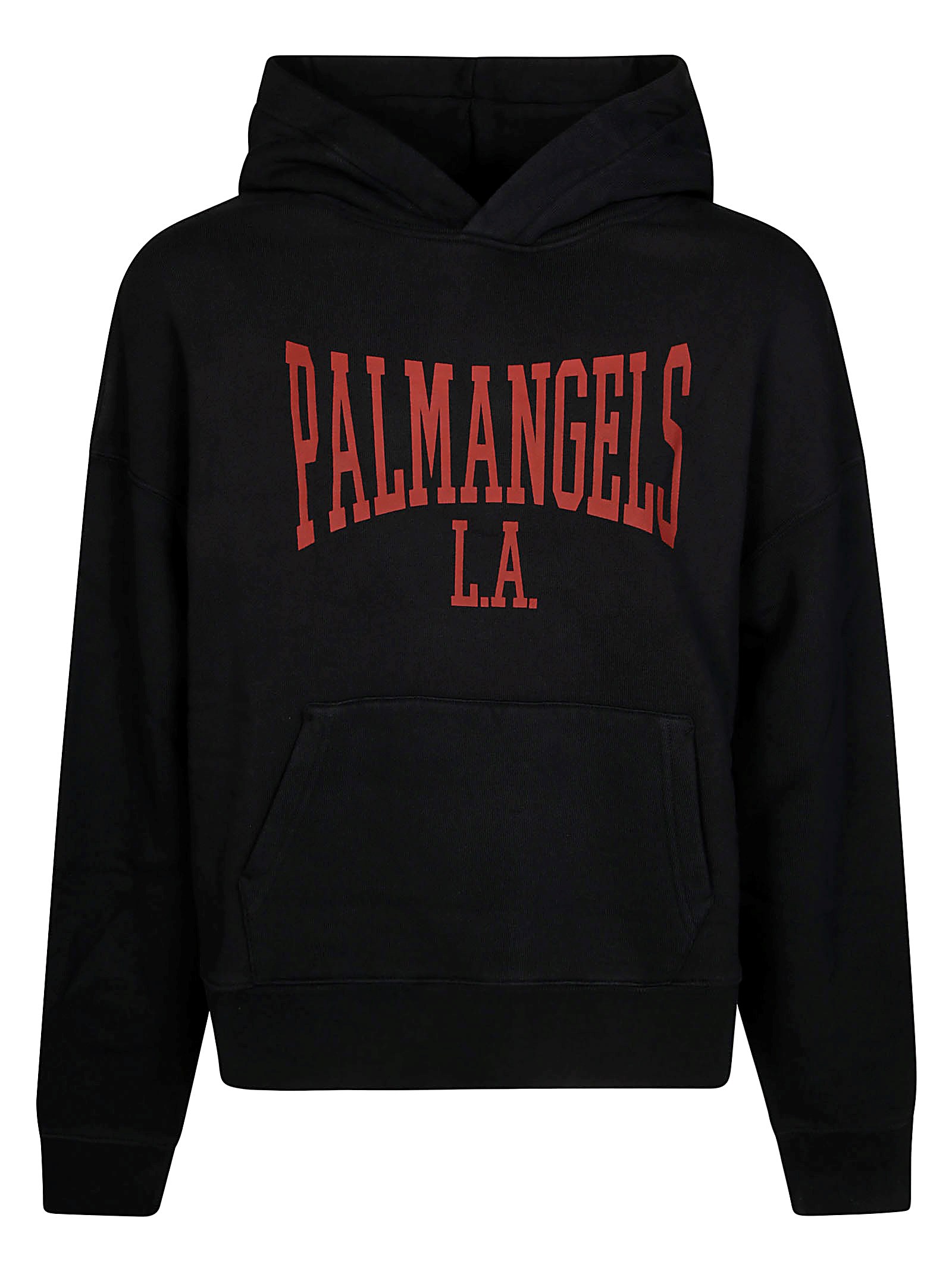 Shop Palm Angels College Hoodie Logo In Black