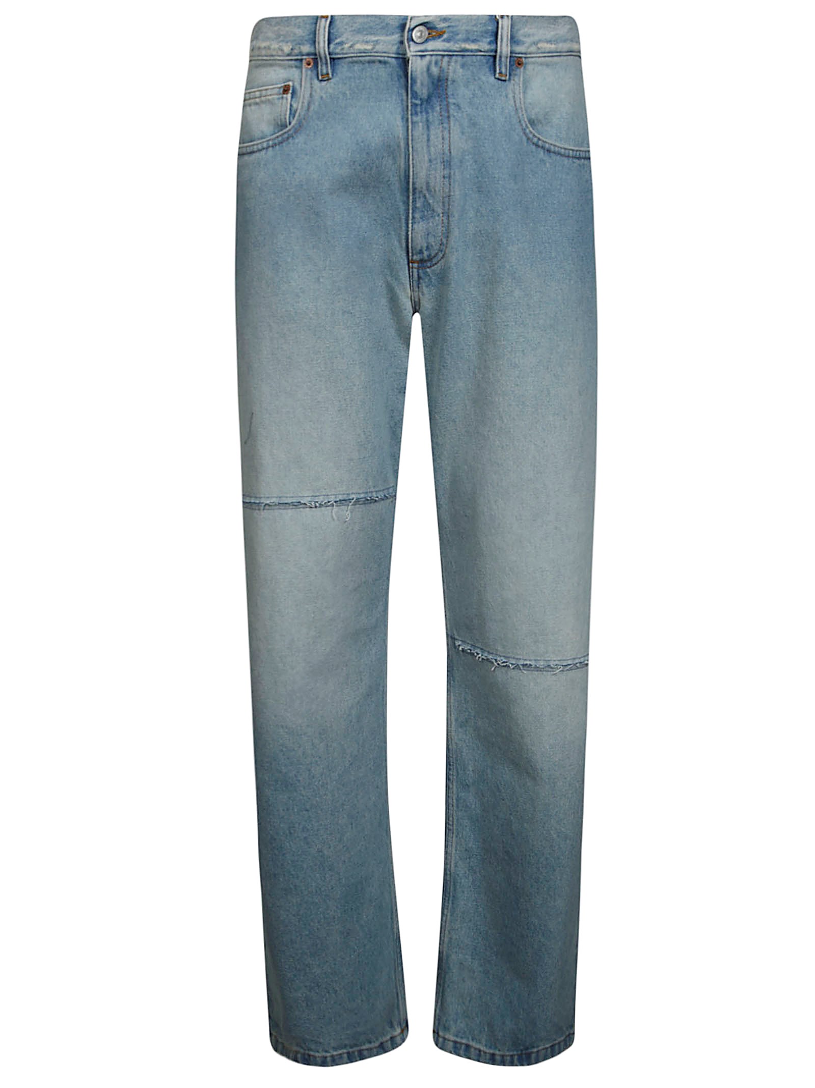 Shop Mm6 Maison Margiela Mm6 Jeans Loose In Light Blue