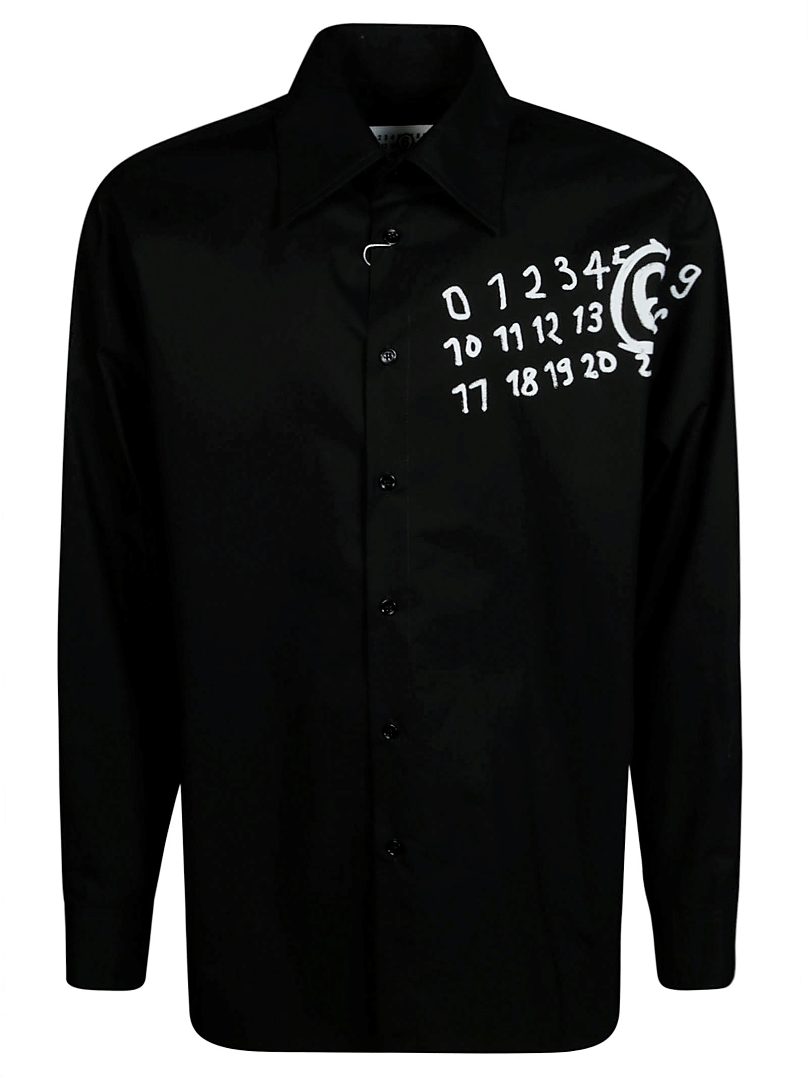 Shop Mm6 Maison Margiela Mm6 Camicia Logo In Black