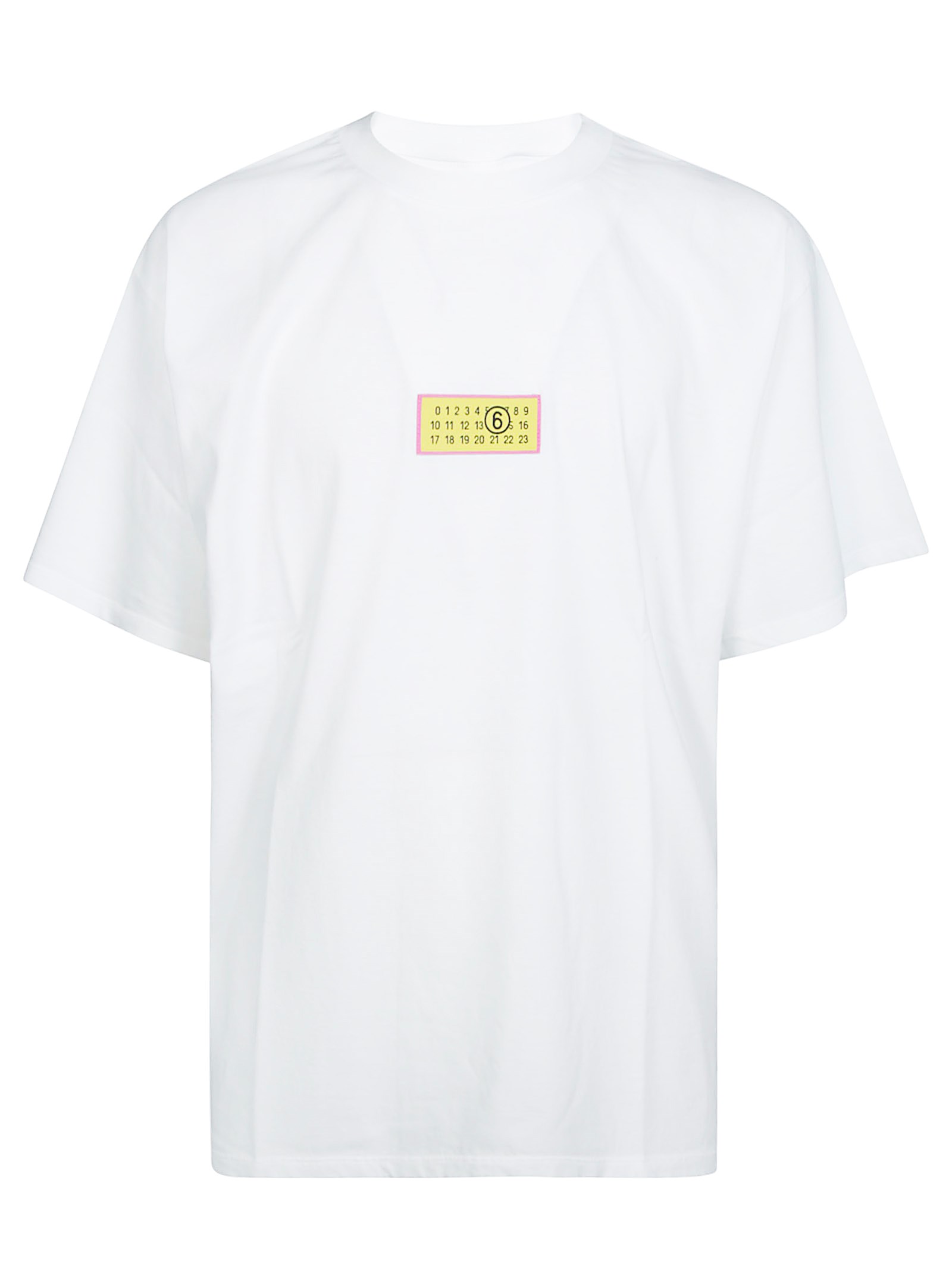 Shop Mm6 Maison Margiela Mm6 T-shirt Over Logo In White