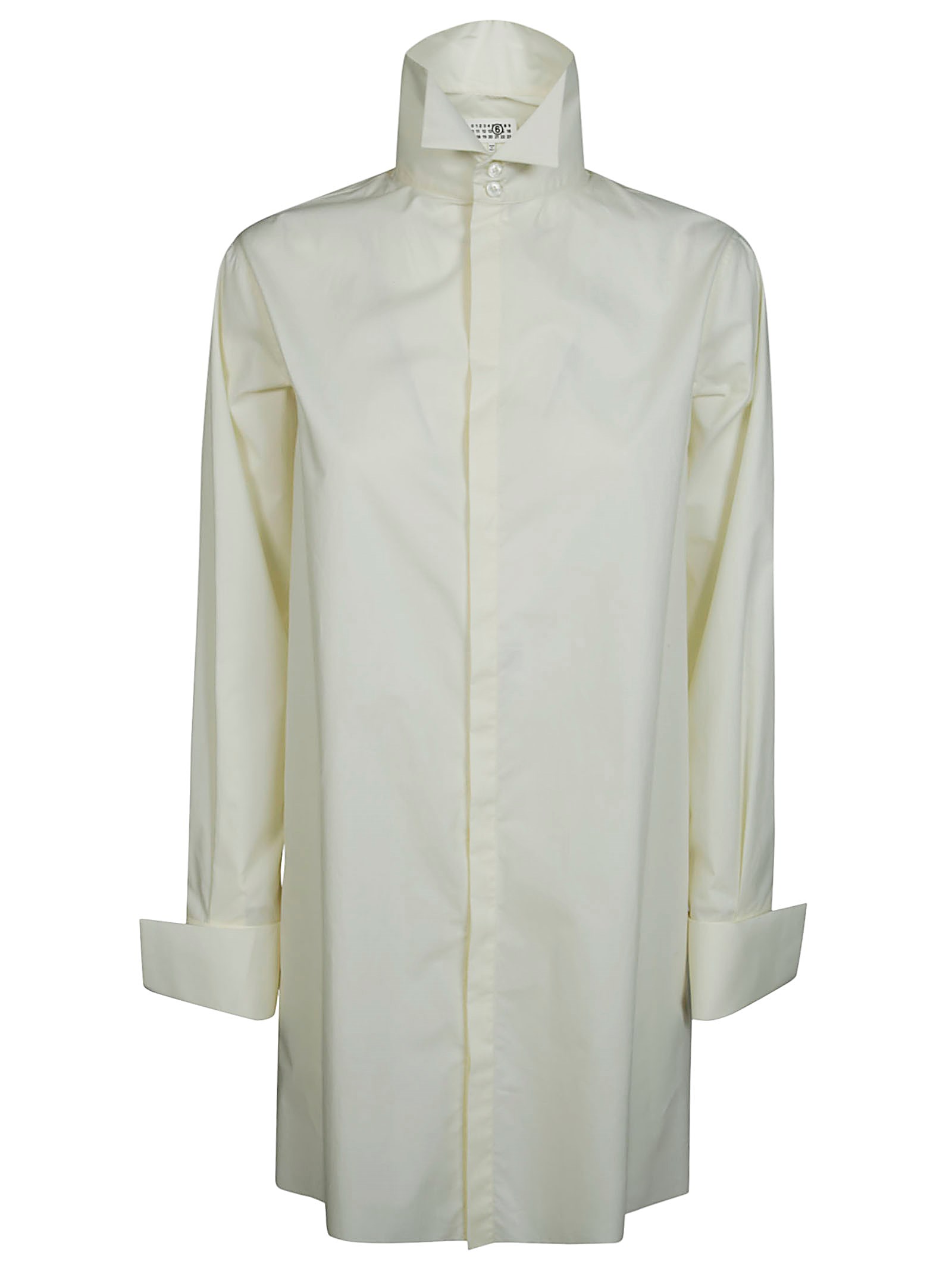 Shop Mm6 Maison Margiela Mm6 Camicia Over Logo In White