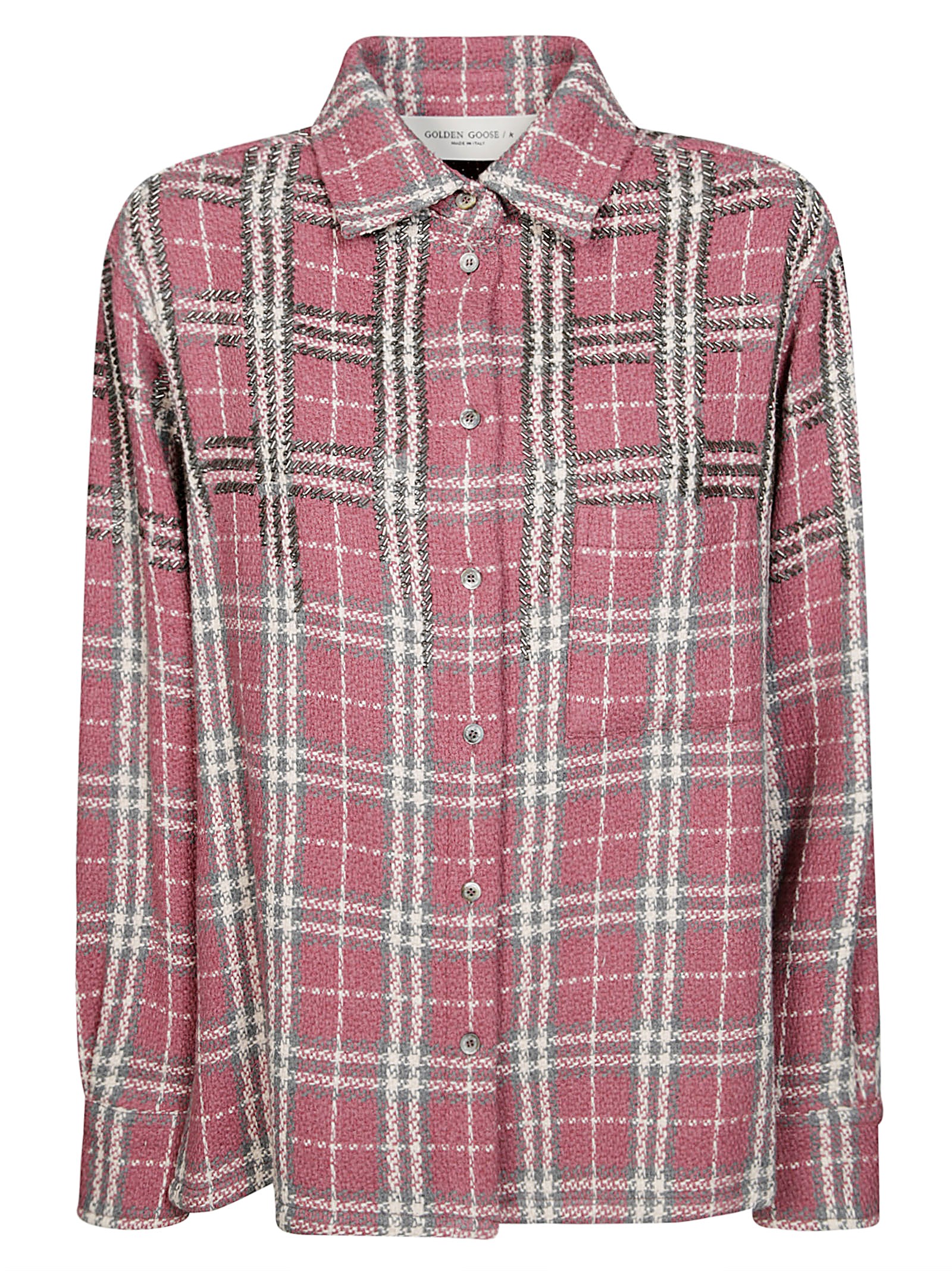 Shop Golden Goose Giacca Camicia Check In Red